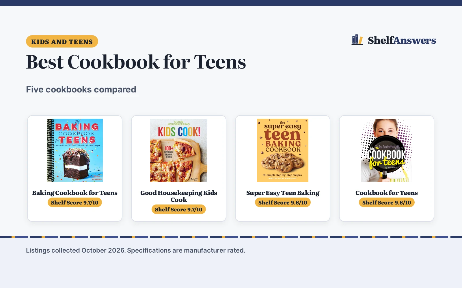 Best Cookbook for Teens (2026): 5 Compared