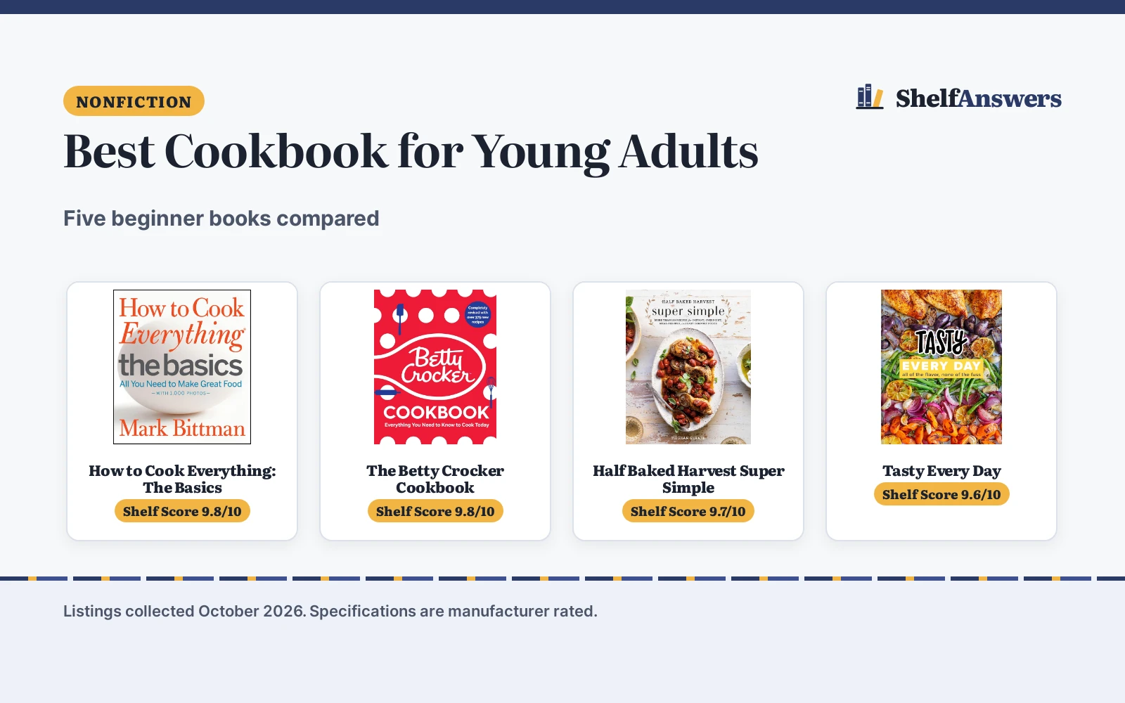 Best Cookbook for Young Adults (2026): 5 Compared