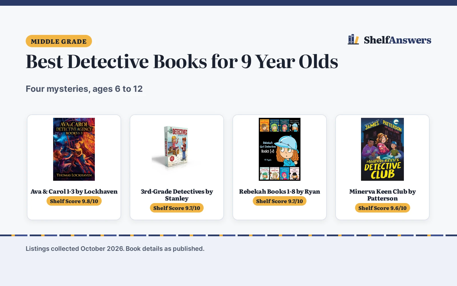 Best Detective Books for 9 Year Olds (2026): 4 Compared