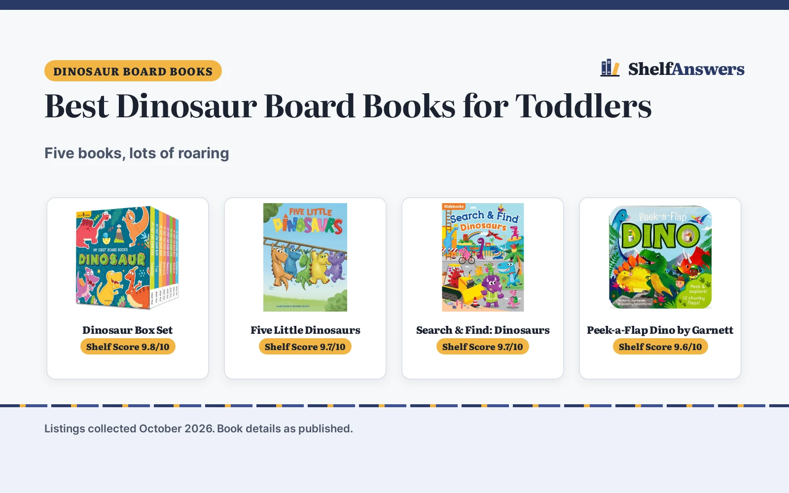 Best Dinosaur Board Books for Toddlers (2026)