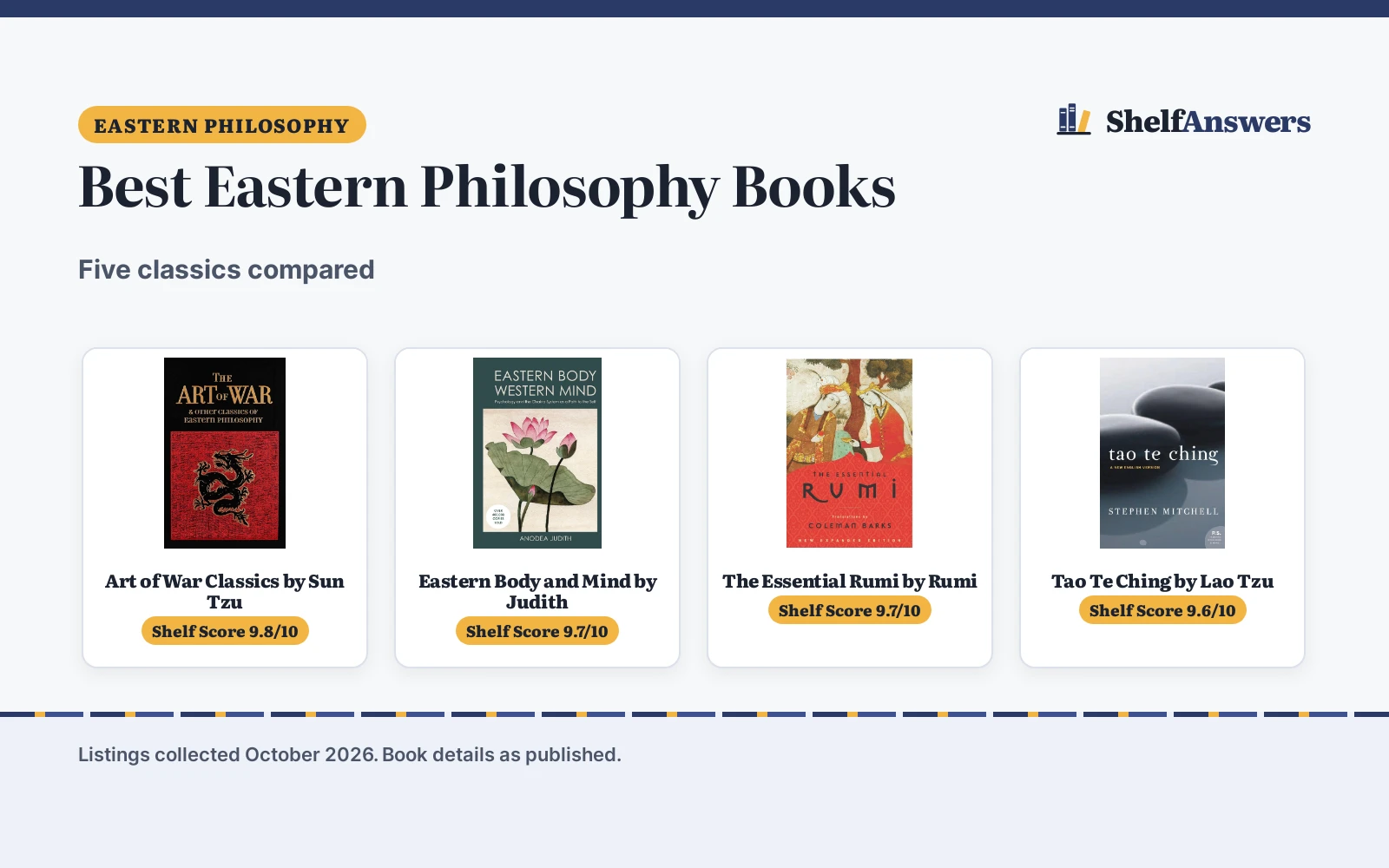 Best Eastern Philosophy Books (2026): 5 Picks Compared