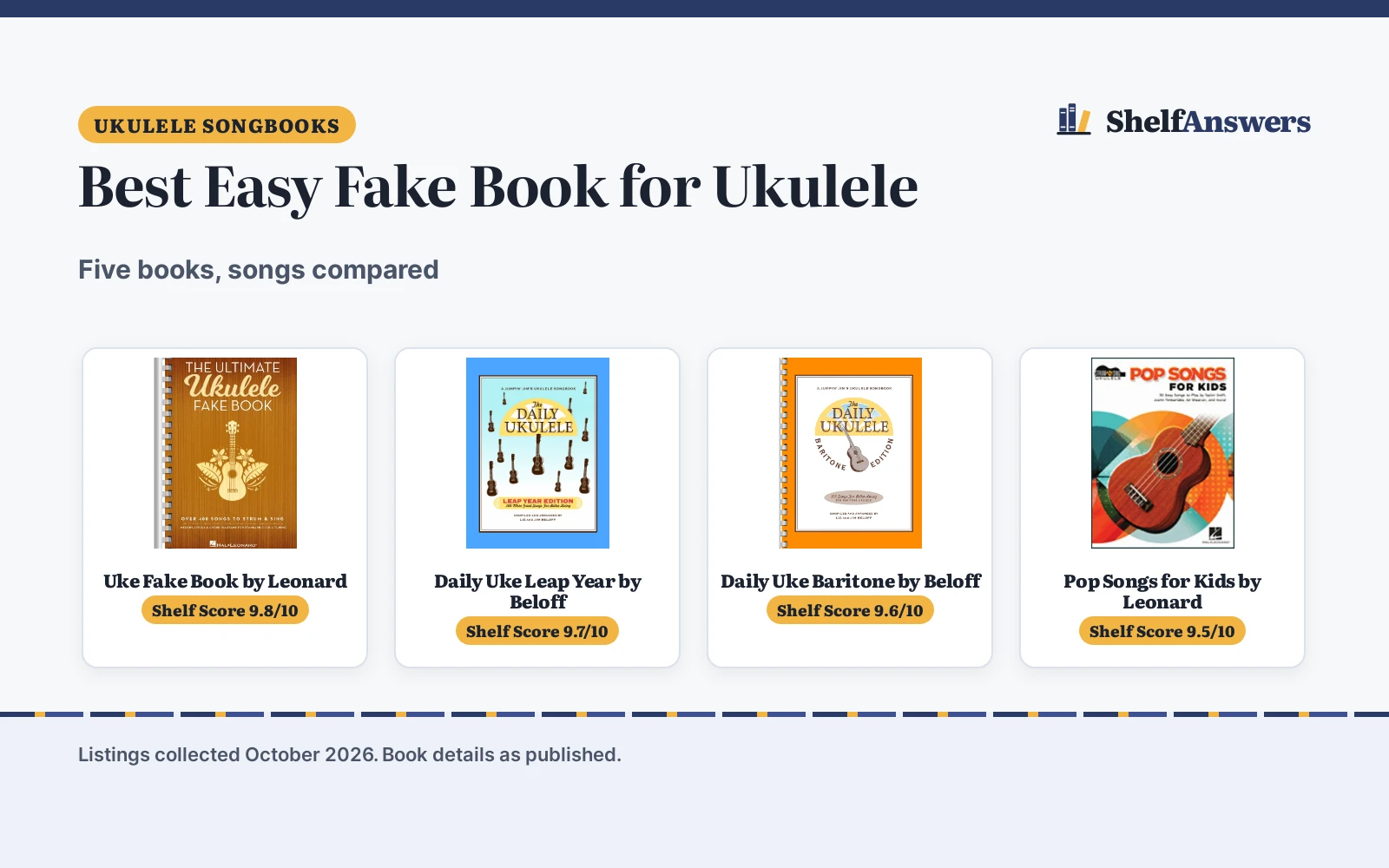 Best Easy Fake Book for Ukulele (2026): 5 Picks