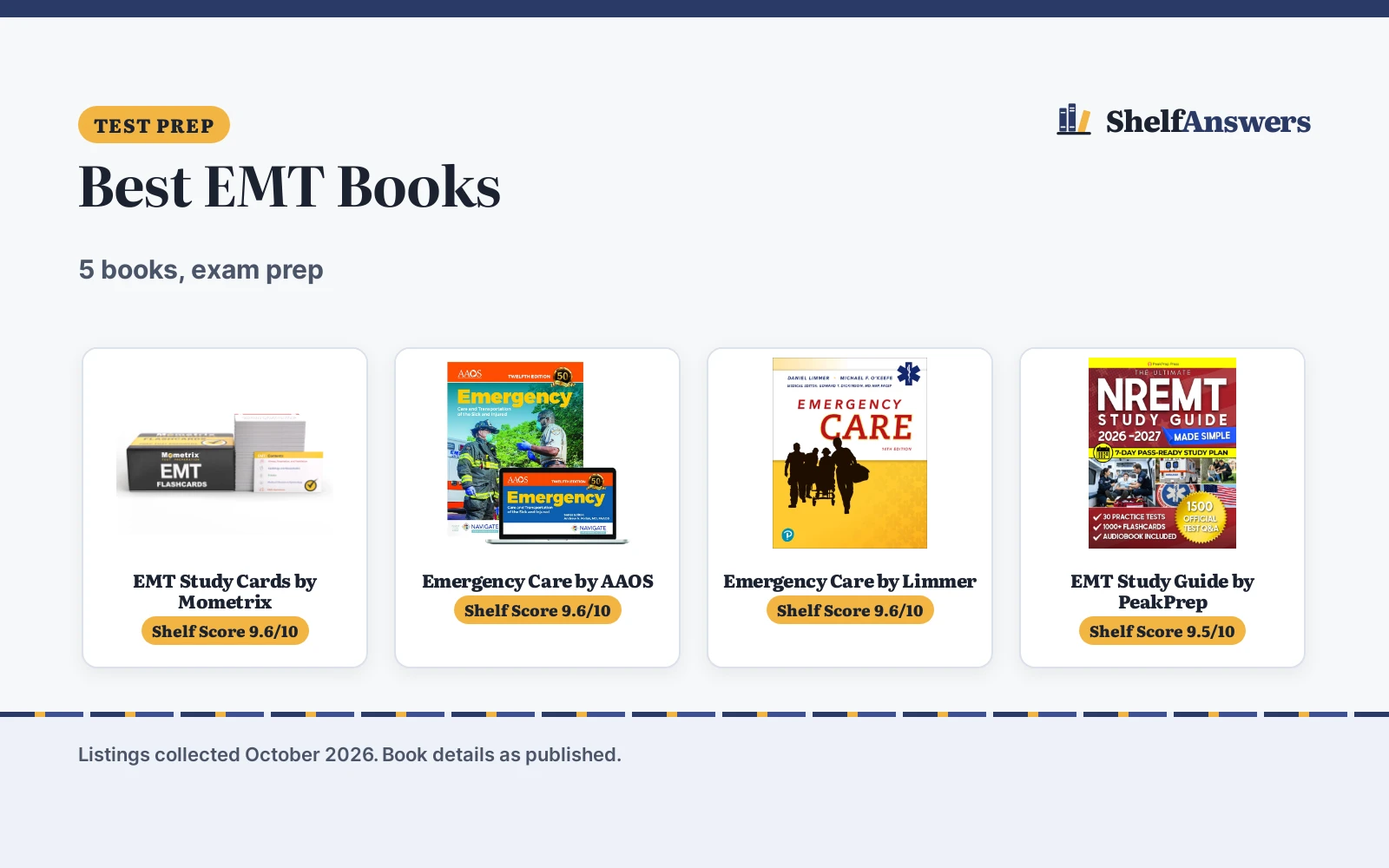 Best EMT Books (2026): 5 Books for NREMT Compared