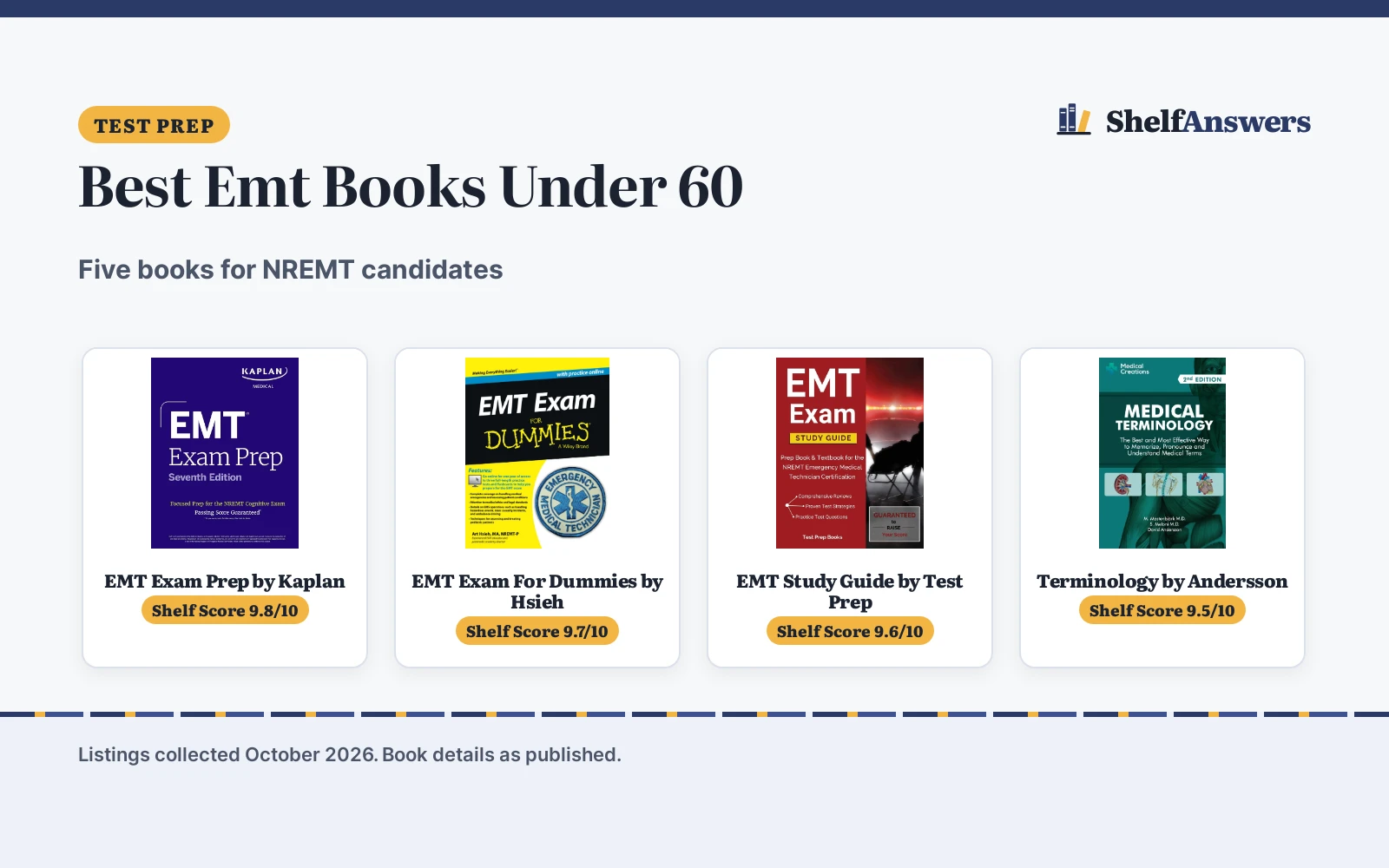 Best Emt Books Under 60 (2026): 5 Picks Compared