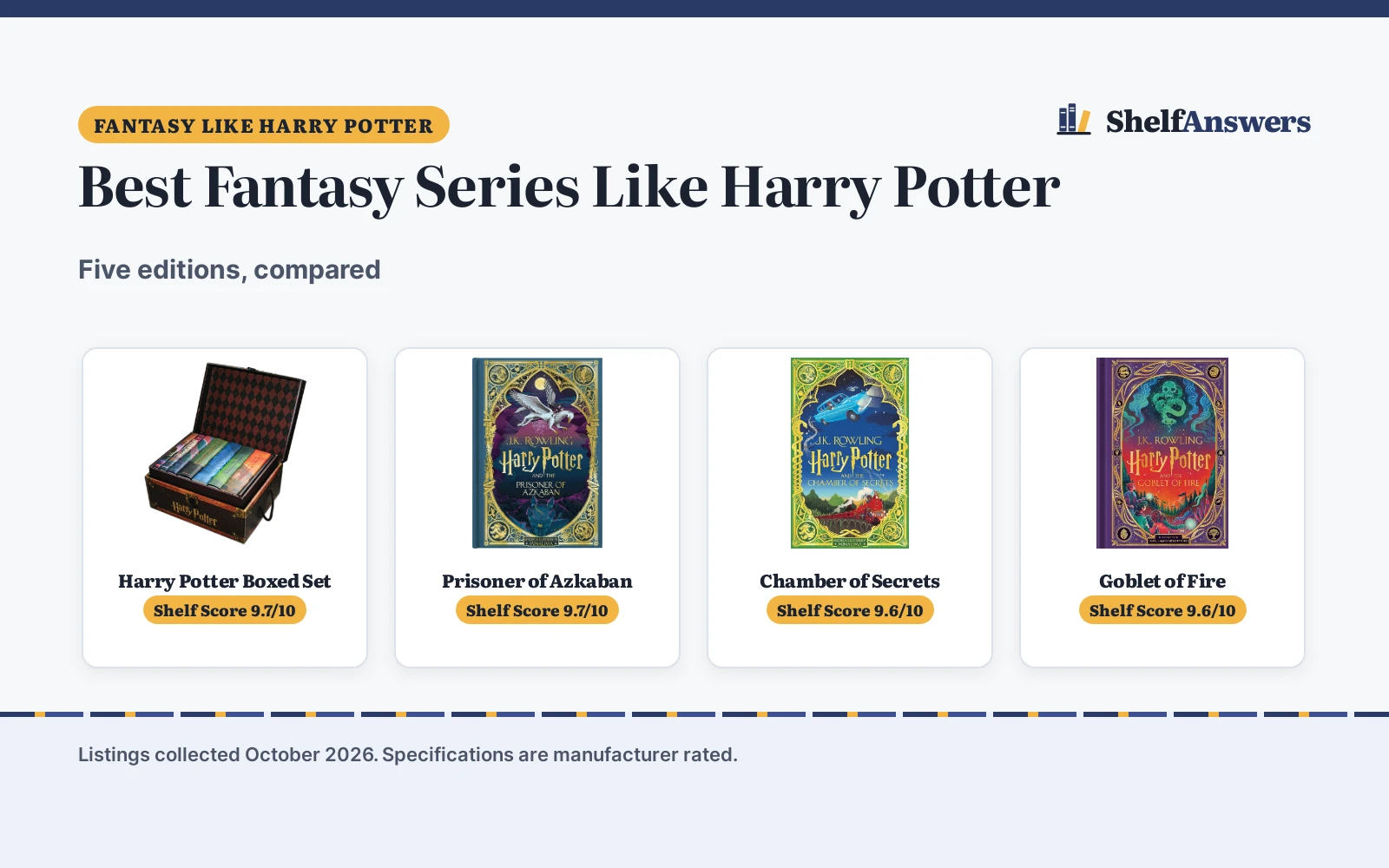 Best Fantasy Series Like Harry Potter: 5 Compared