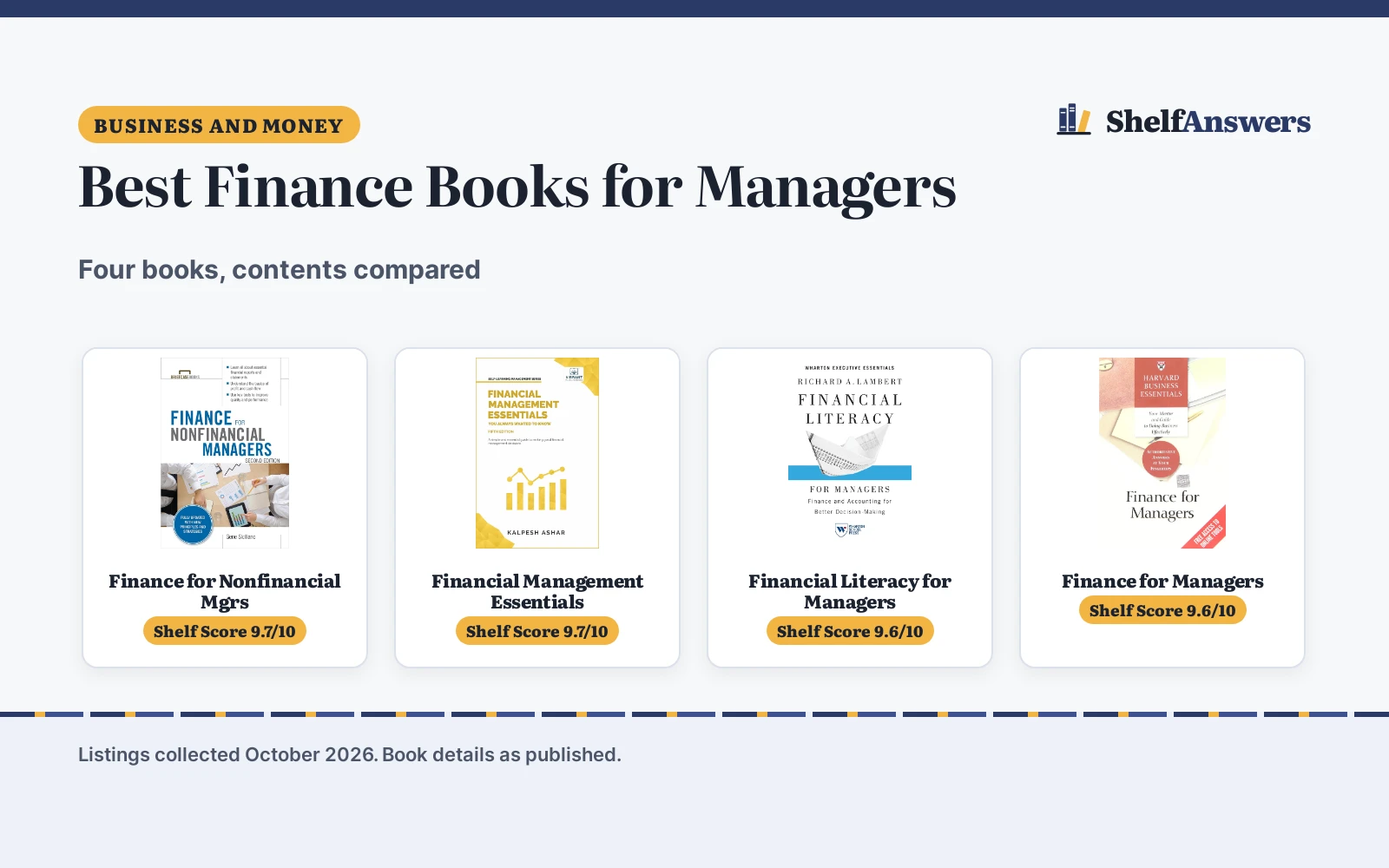 Best Finance Books for Managers (2026): 4 Compared