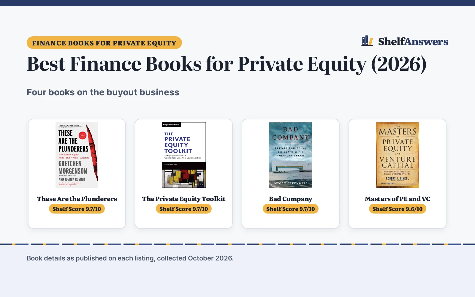 Best Finance Books for Private Equity (2026)
