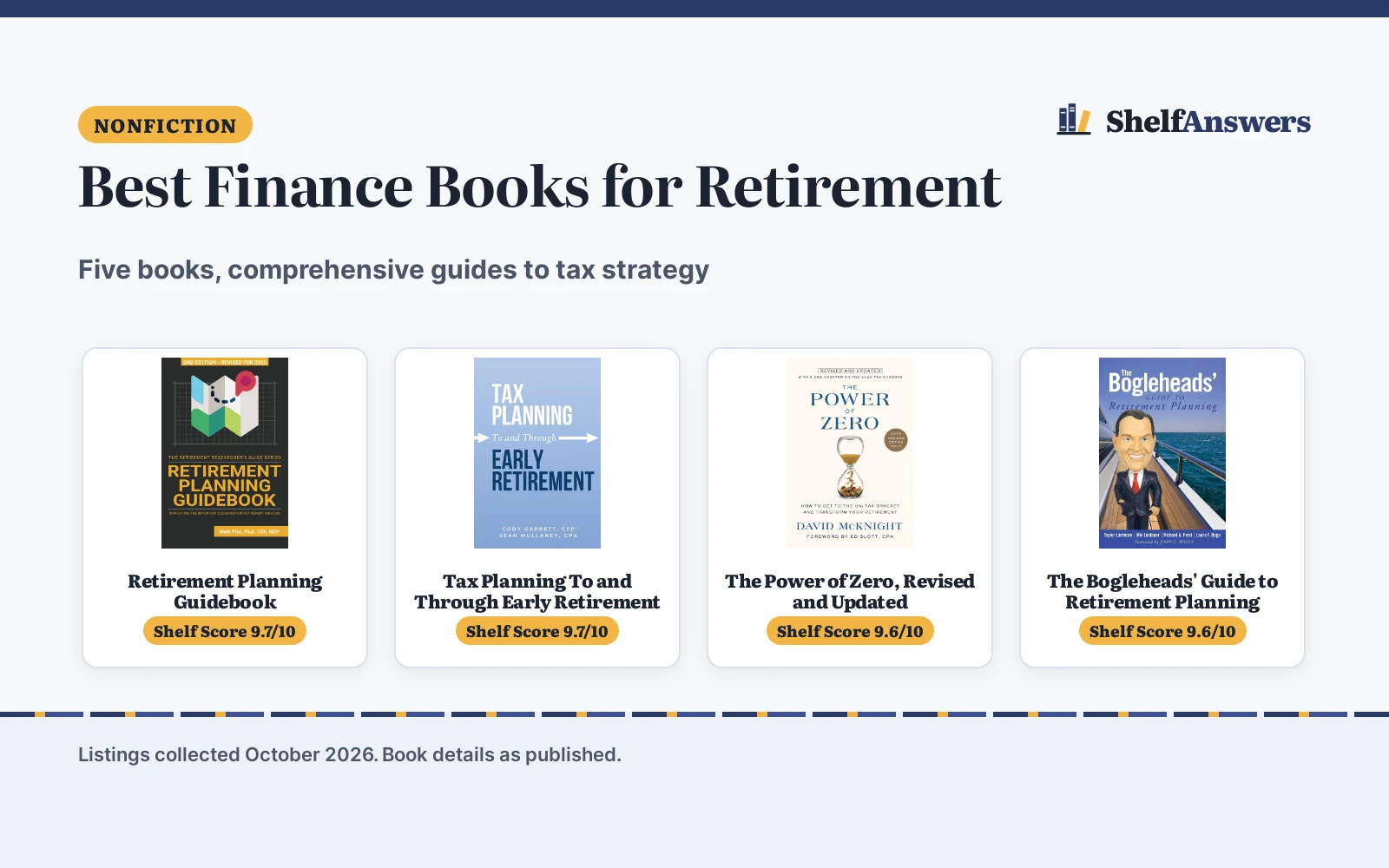 Best Finance Books for Retirement (2026): 5 Compared