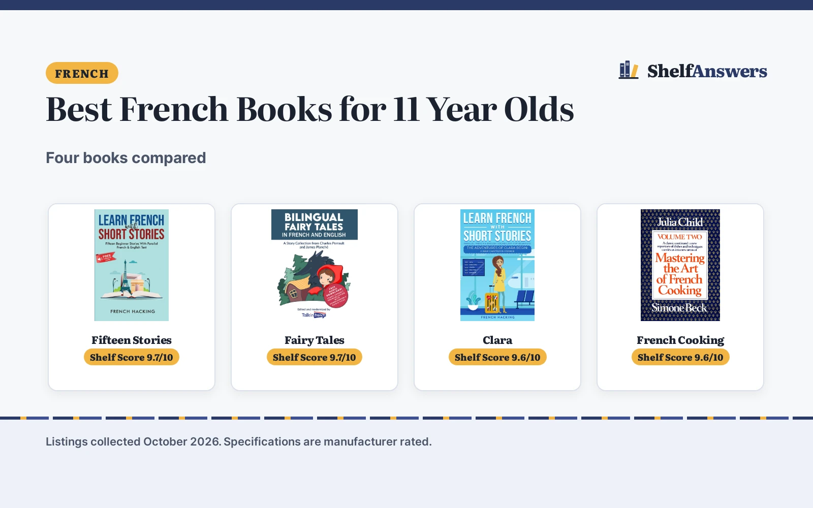 Best French Books for 11 Year Olds (2026): 4 Compared