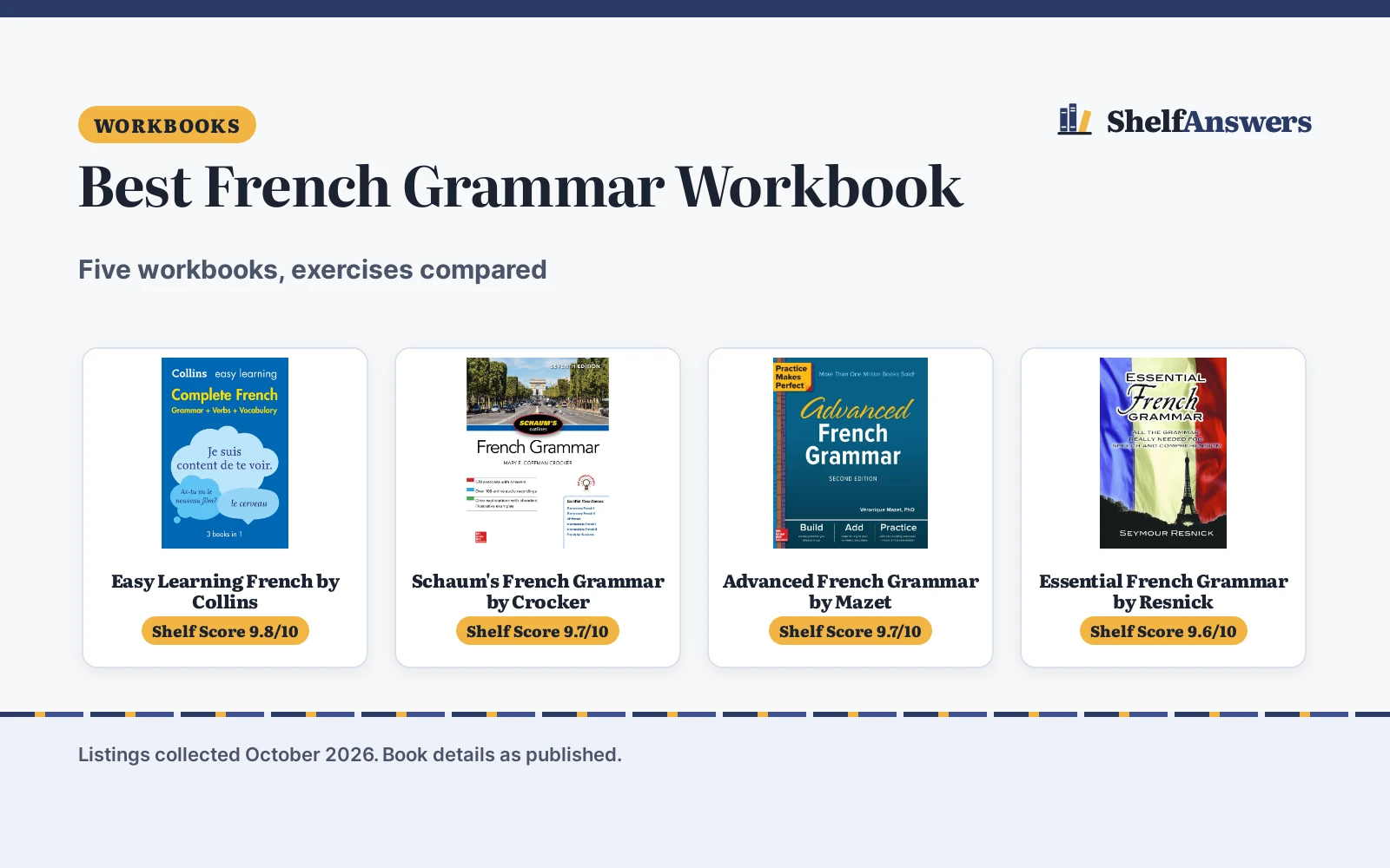 Best French Grammar Workbook (2026): 5 Picks Compared
