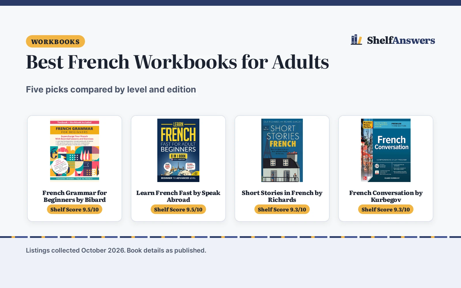 Best French Workbooks for Adults (2026): 5 Picks Compared