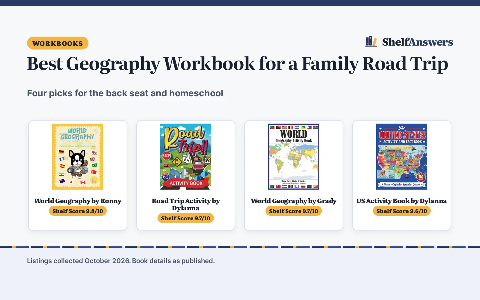Best Geography Workbook for a Family Road Trip (2026)