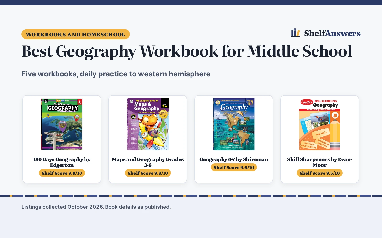 Best Geography Workbook for Middle School (2026)