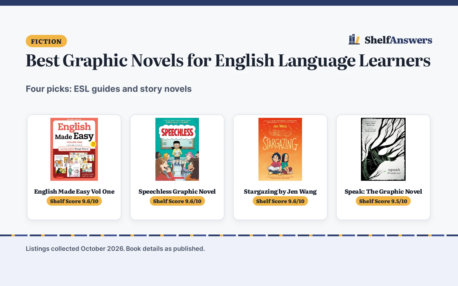 Best Graphic Novels for English Language Learners