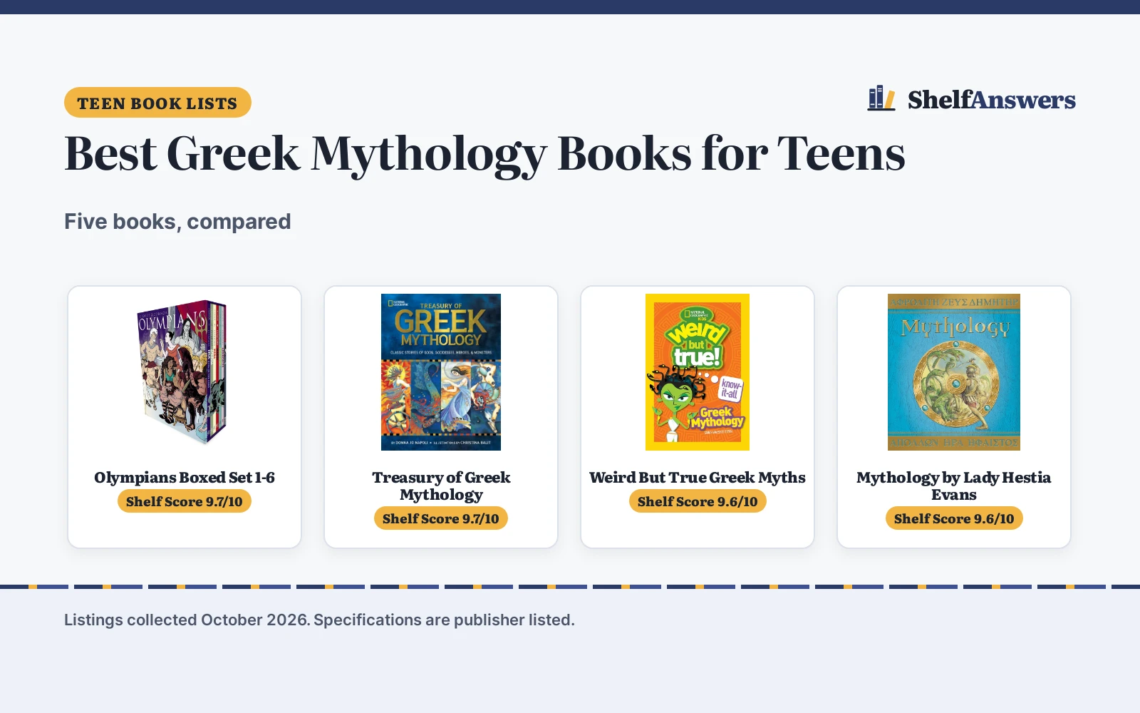 Best Greek Mythology Books for Teens: 5 Compared