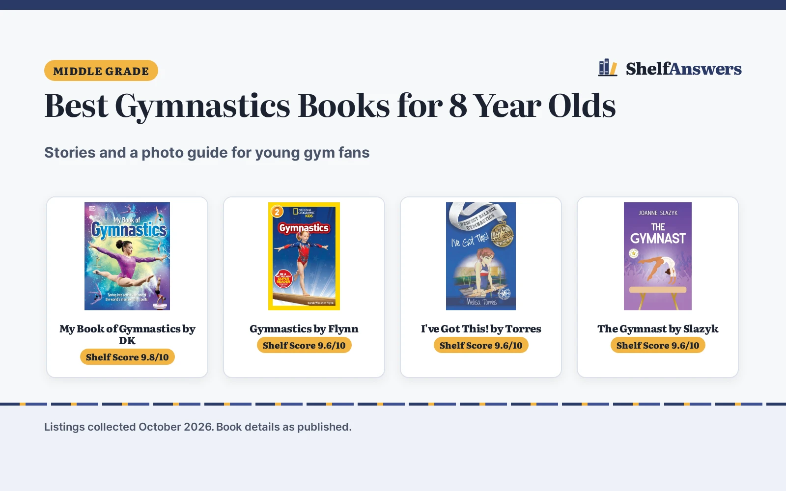 Best Gymnastics Books for 8 Year Olds (2026): 5 Picks Compared