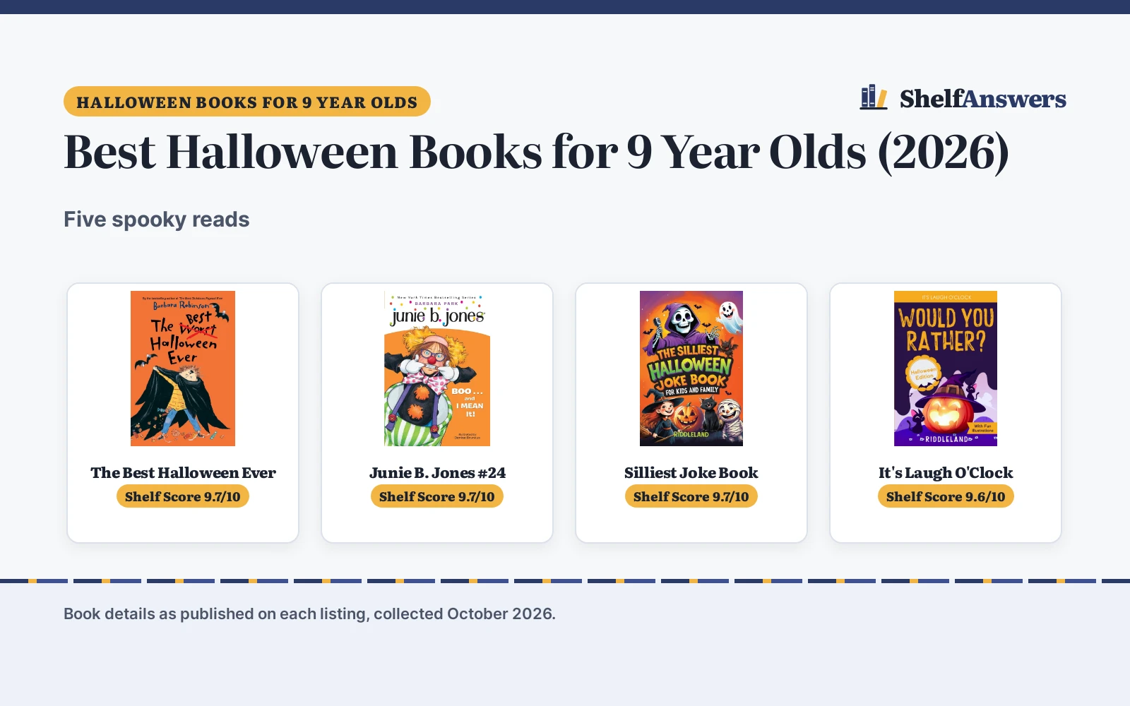 Best Halloween Books for 9 Year Olds (2026)