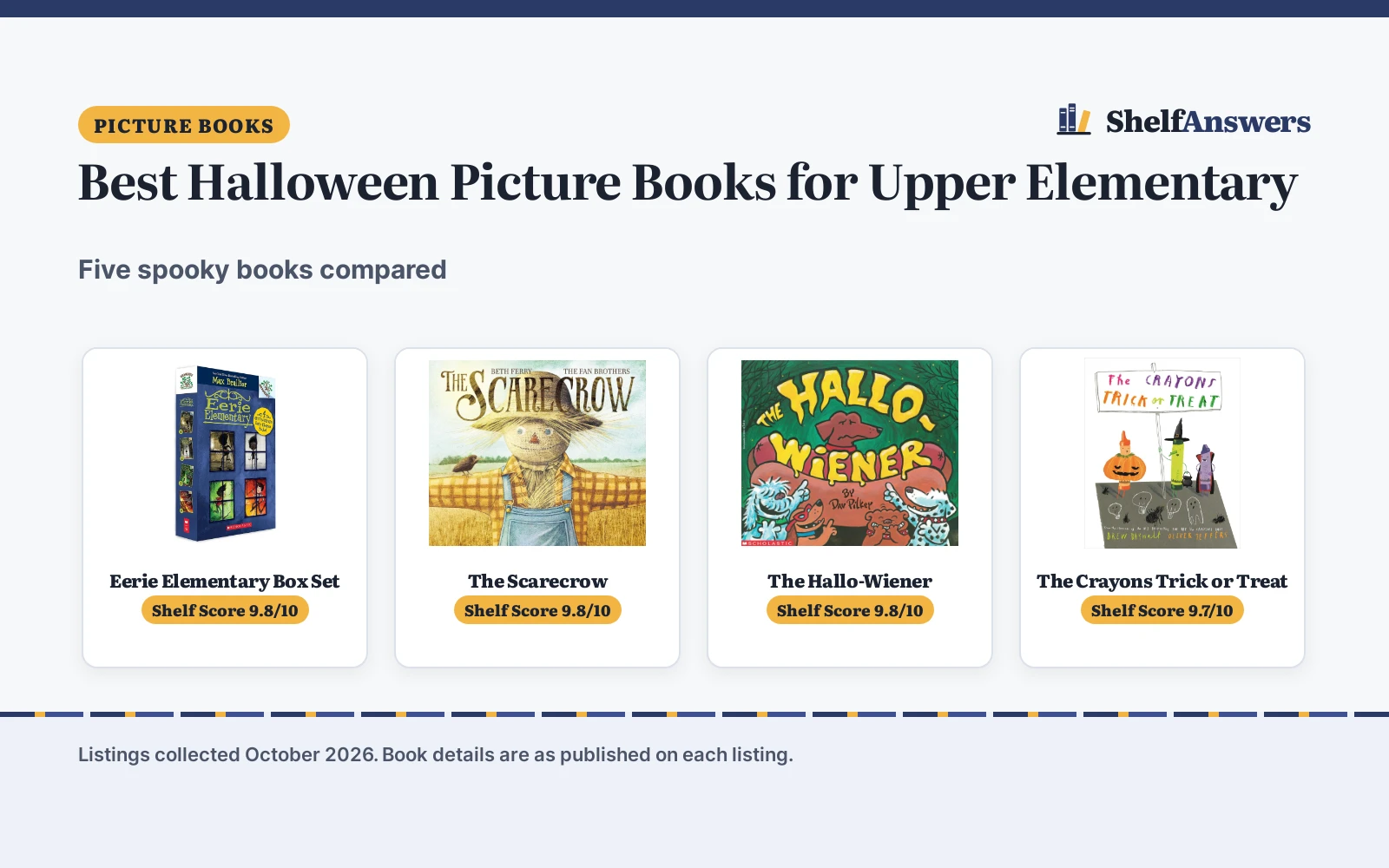Best Halloween Picture Books for Upper Elementary: 5 Picks