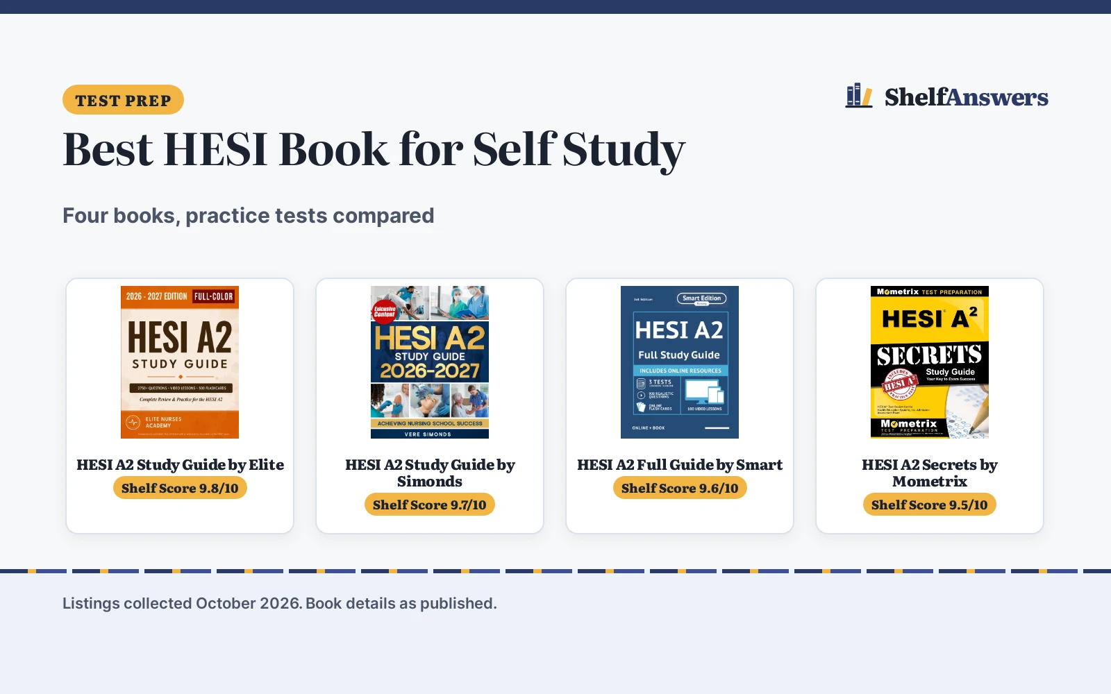 Best HESI Book for Self Study (2026): 4 Compared