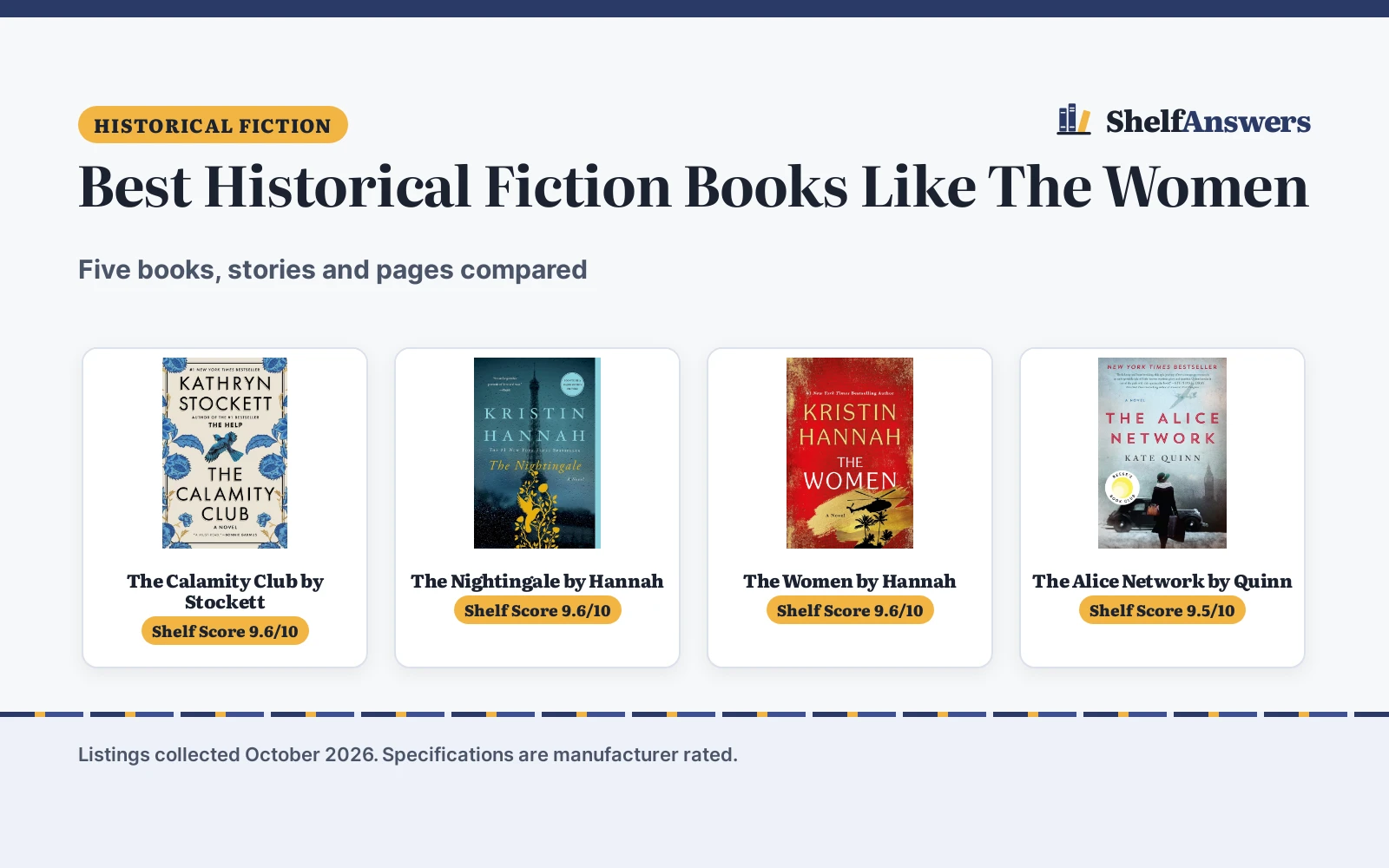 Best Historical Fiction Books Like The Women: 5 Picks