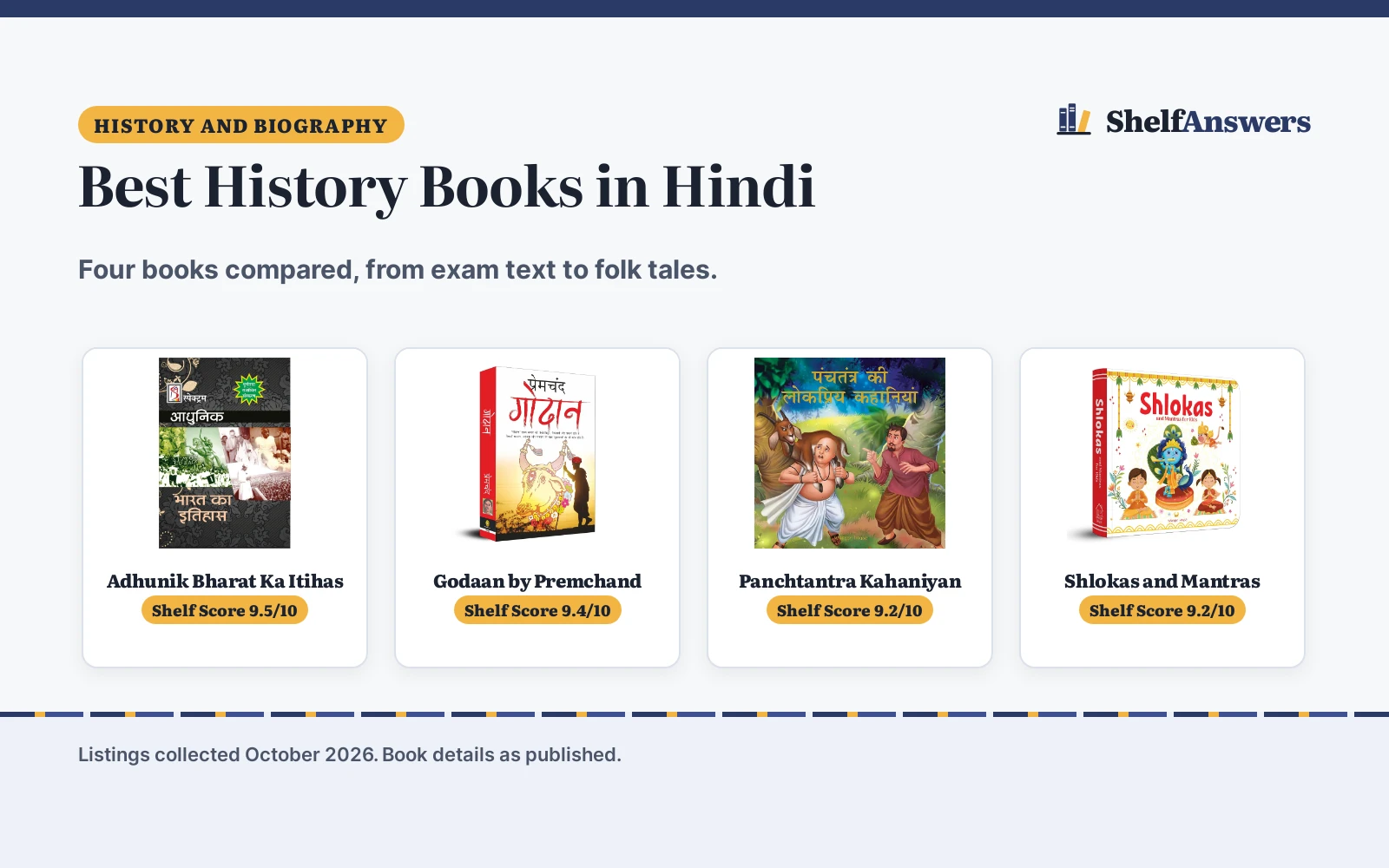 Best History Books in Hindi (2026): 4 Compared