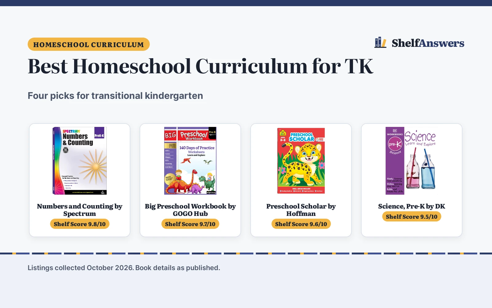 Best Homeschool Curriculum for TK (2026): 4 Picks Compared