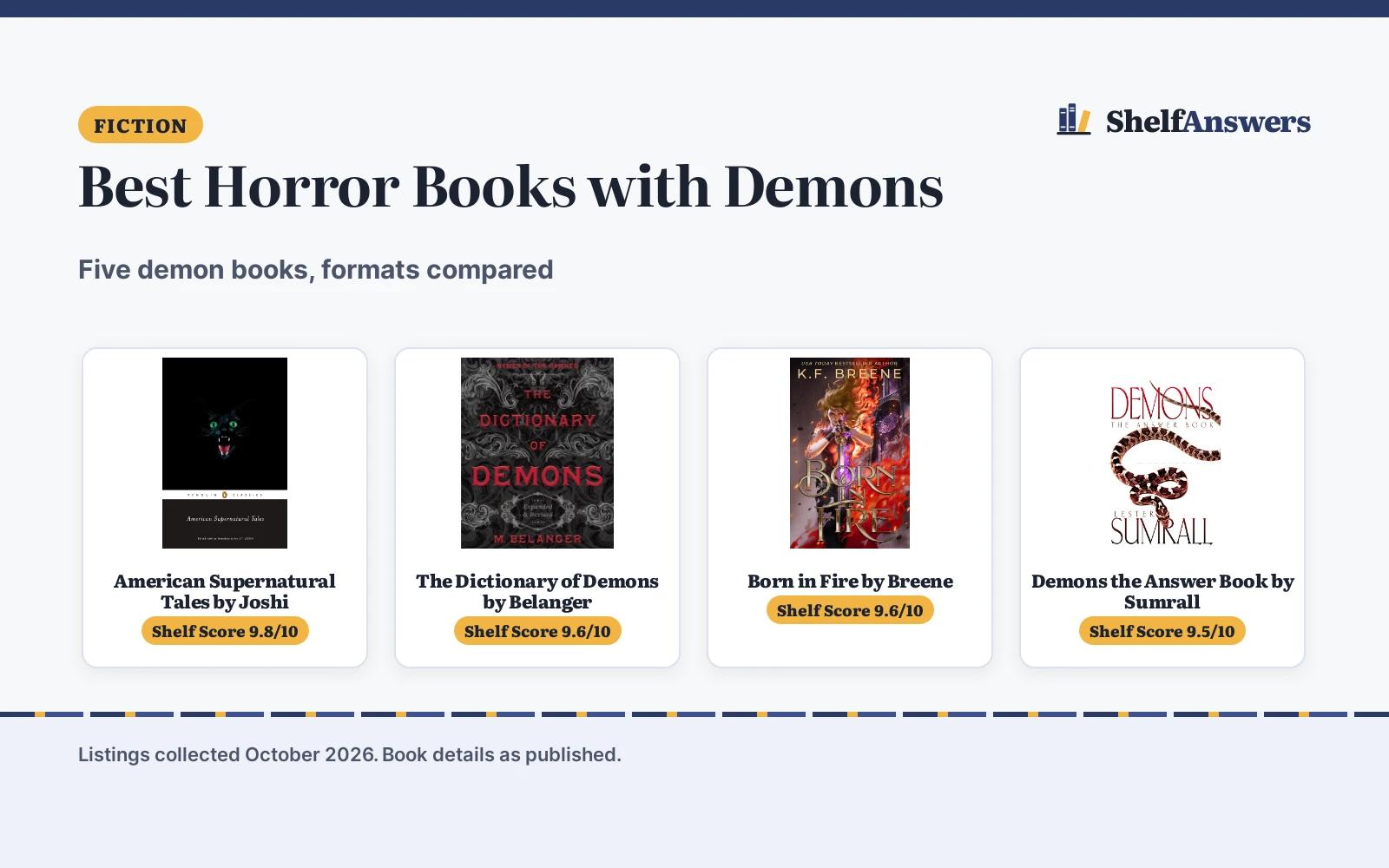 Best Horror Books with Demons: 5 Compared for Dark Fiction Fans