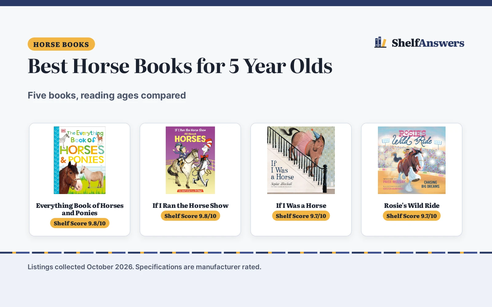 Best Horse Books for 5 Year Olds: 5 Compared