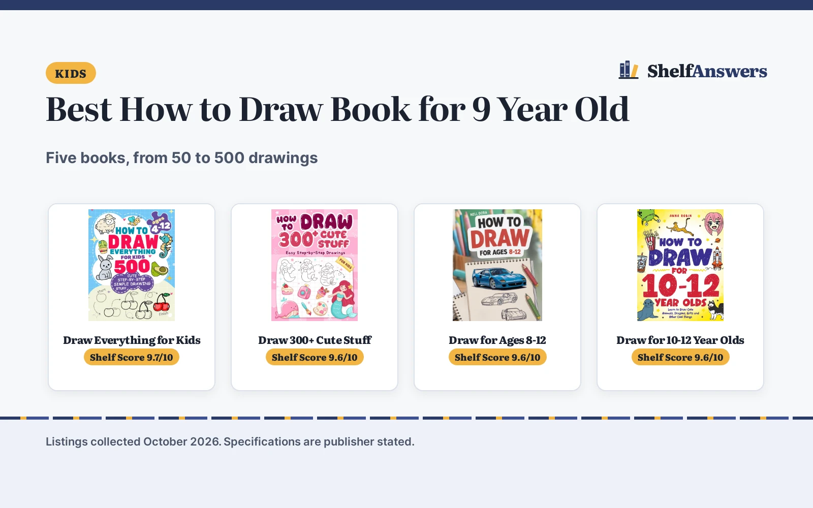 Best How to Draw Book for 9 Year Old (2026): 5 Compared