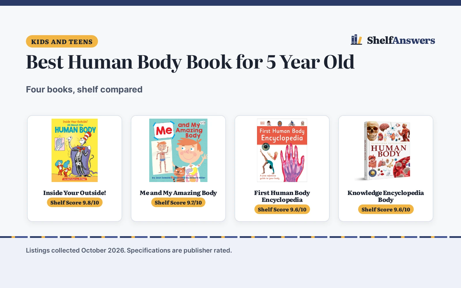 Best Human Body Book for 5 Year Old (2026): 4 Compared