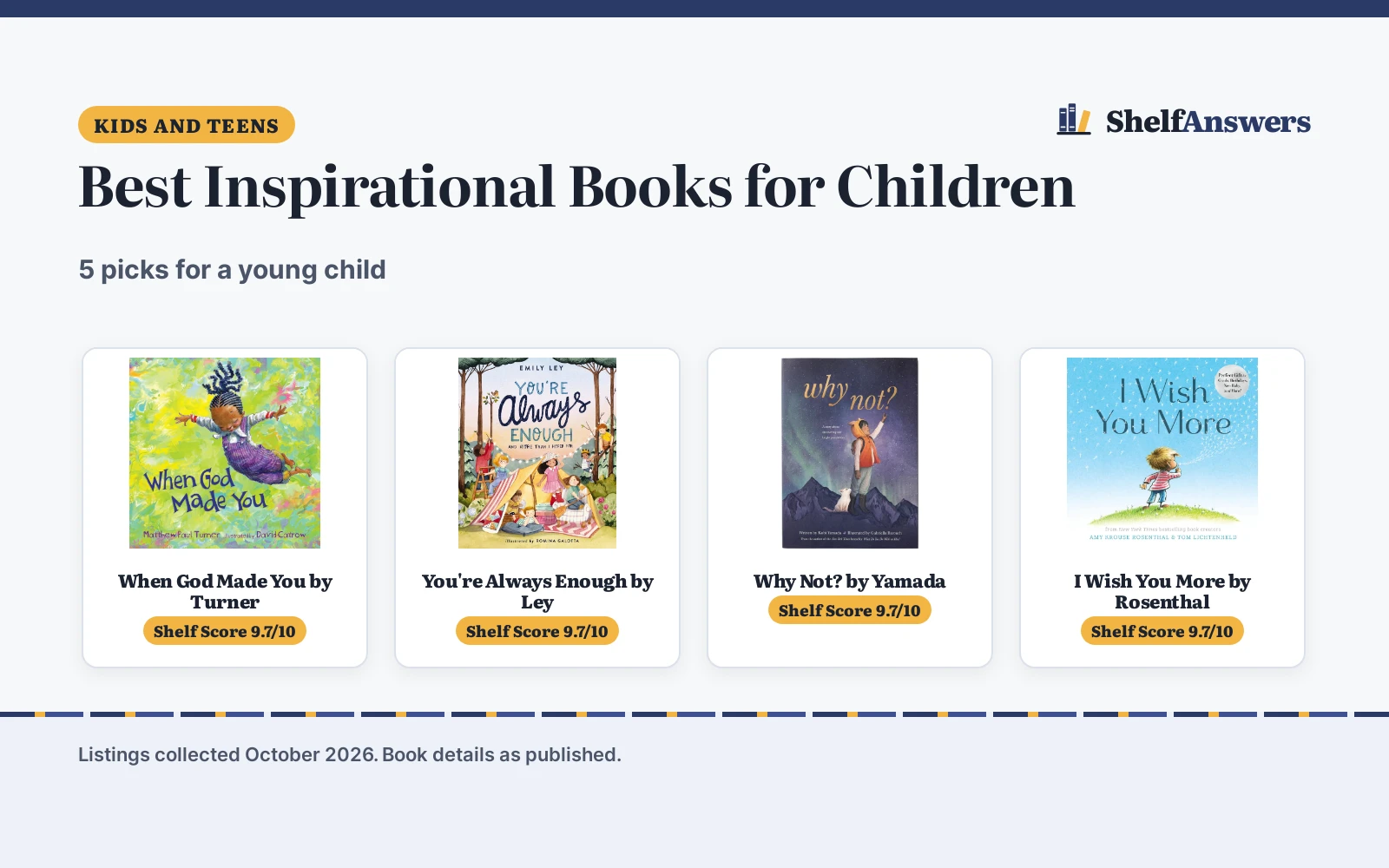 Best Inspirational Books for Children (2026): 5 Picture Picks