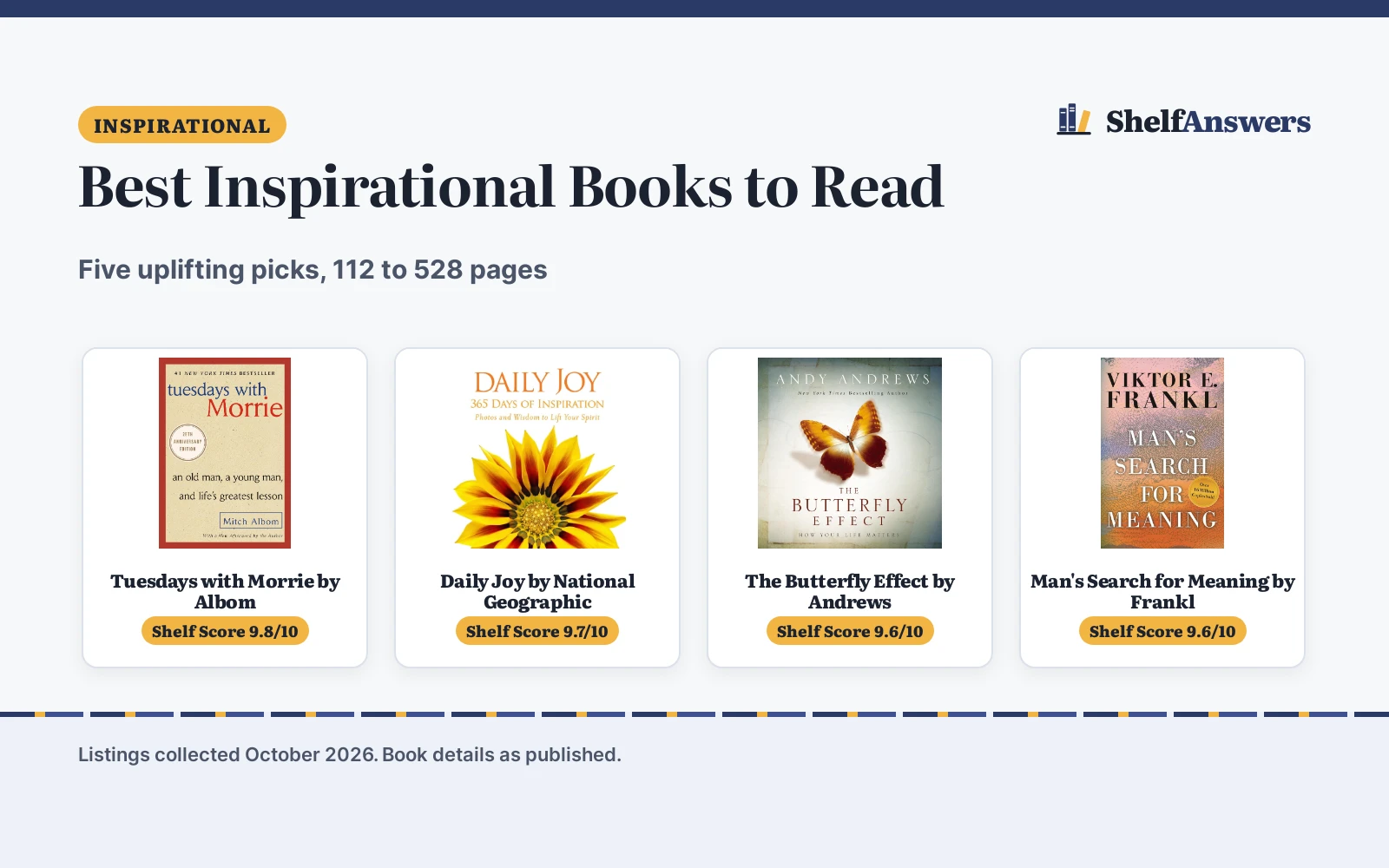 Best Inspirational Books to Read (2026): 5 Picks Compared