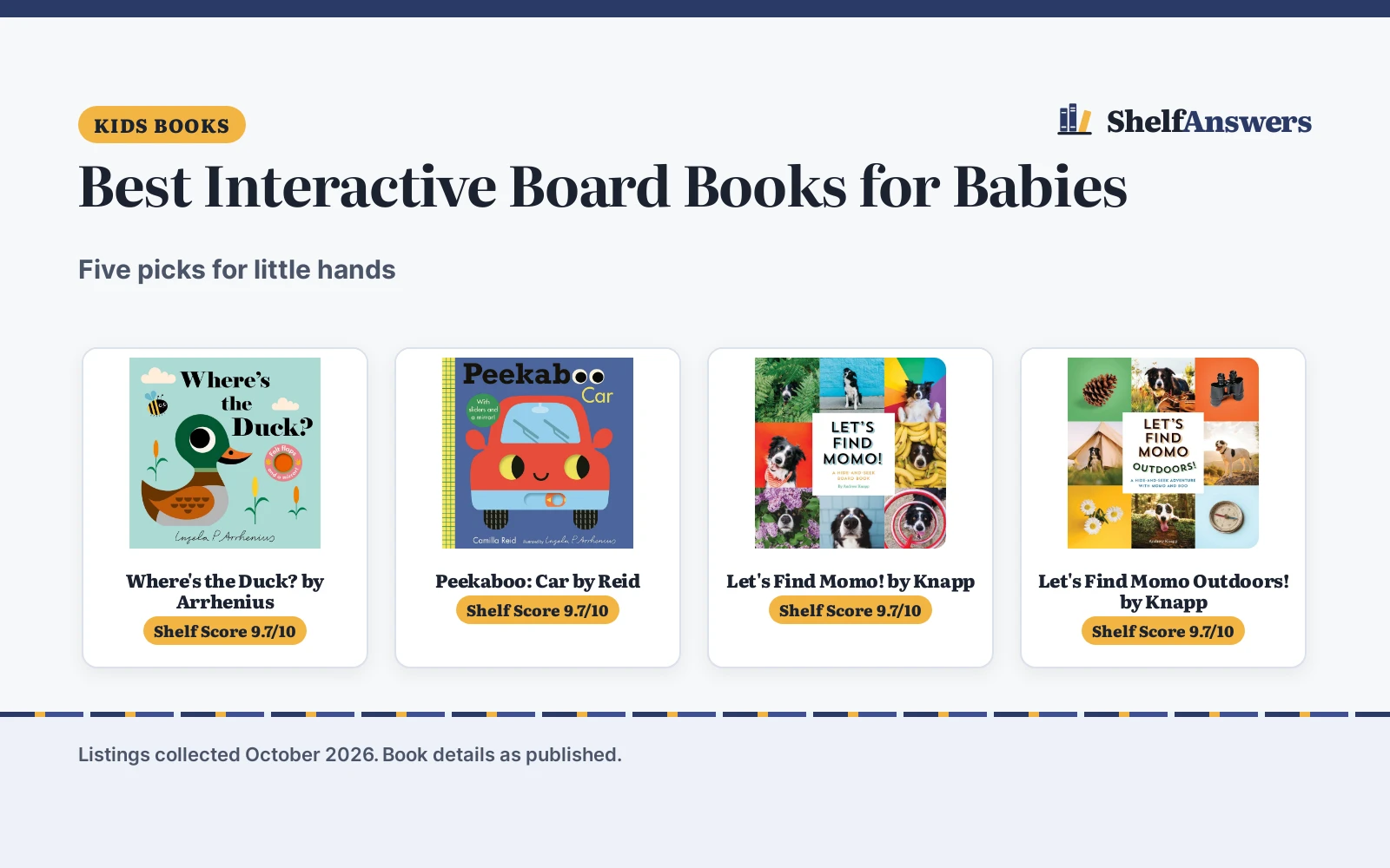 Best Interactive Board Books for Babies (2026): 5 Compared