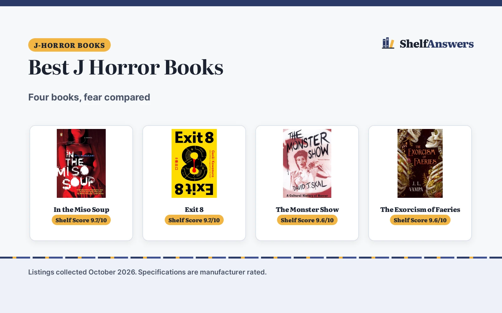 Best J Horror Books (2026): 4 Compared and Ranked