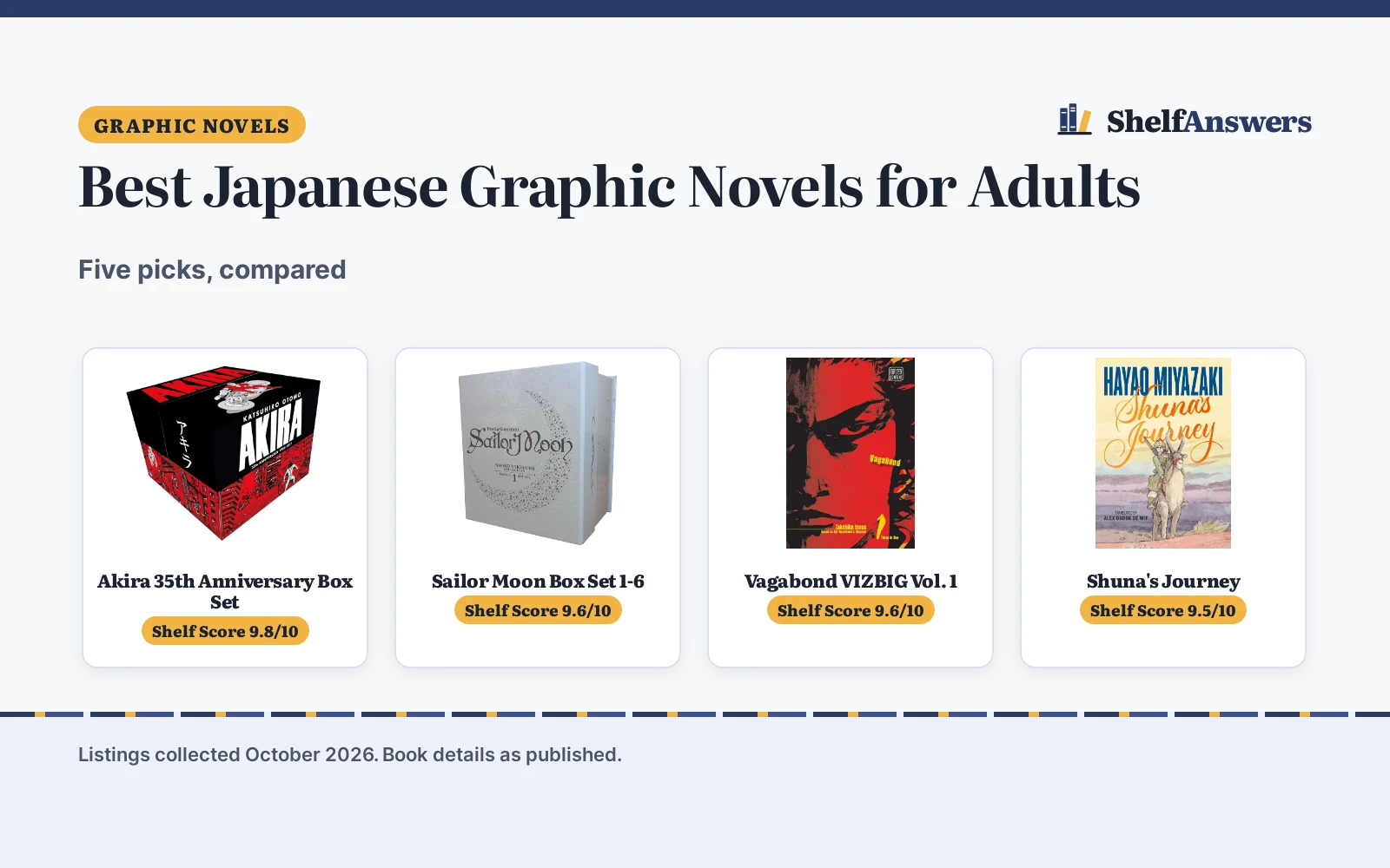 Best Japanese Graphic Novels for Adults: 5 Compared