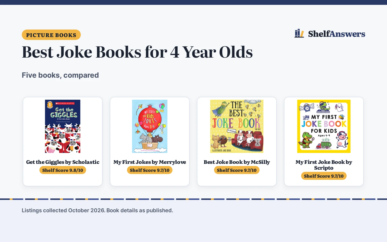 Best Joke Books for 4 Year Olds (2026): 5 Compared