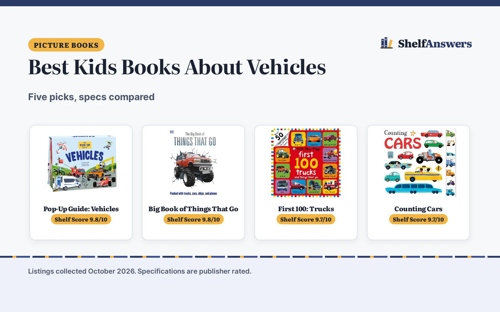 Best Kids Books About Vehicles (2026): 5 Compared