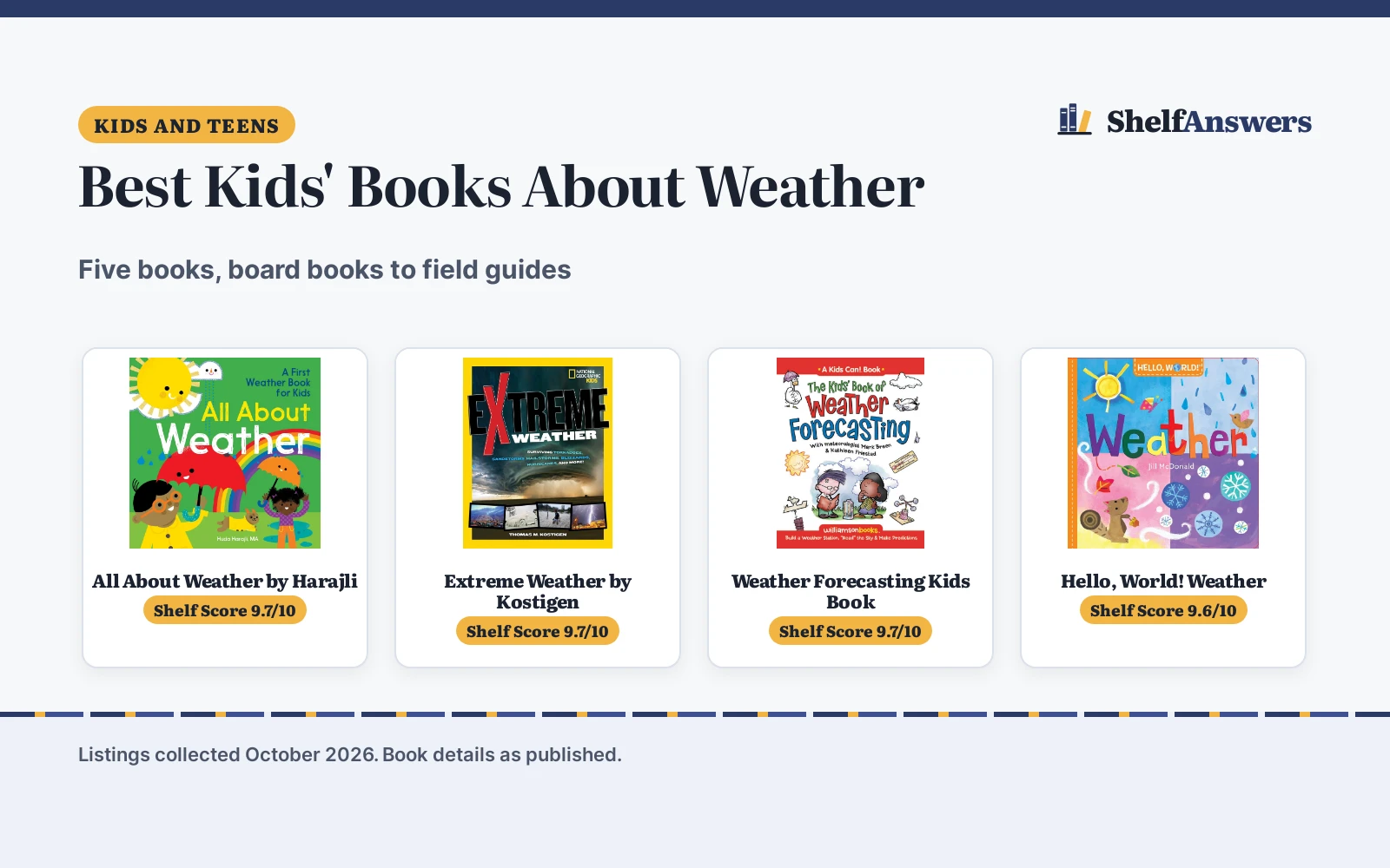 Best Kids’ Books About Weather (2026): 5 Compared