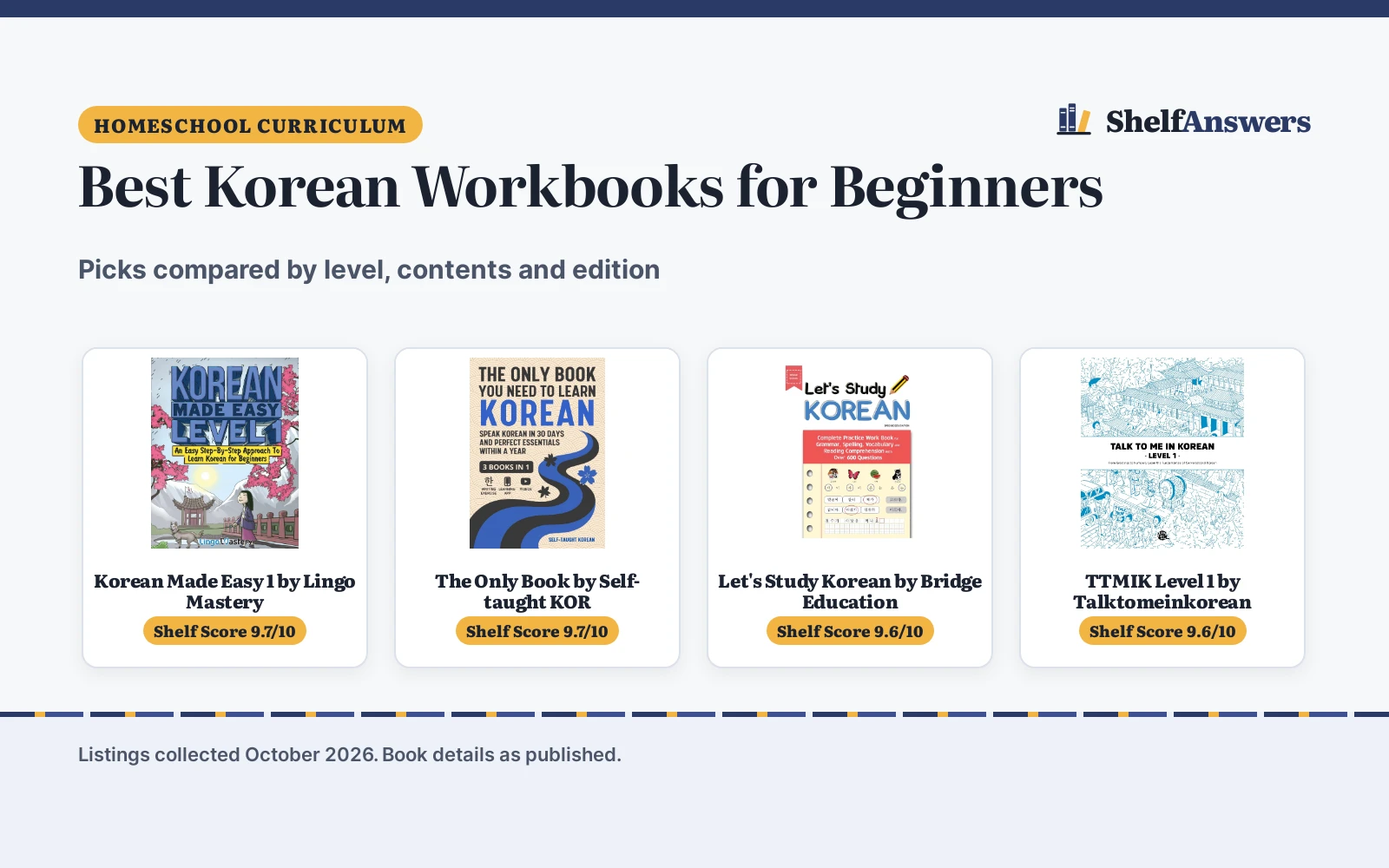 Best Korean Workbooks for Beginners (2026): Picks Compared