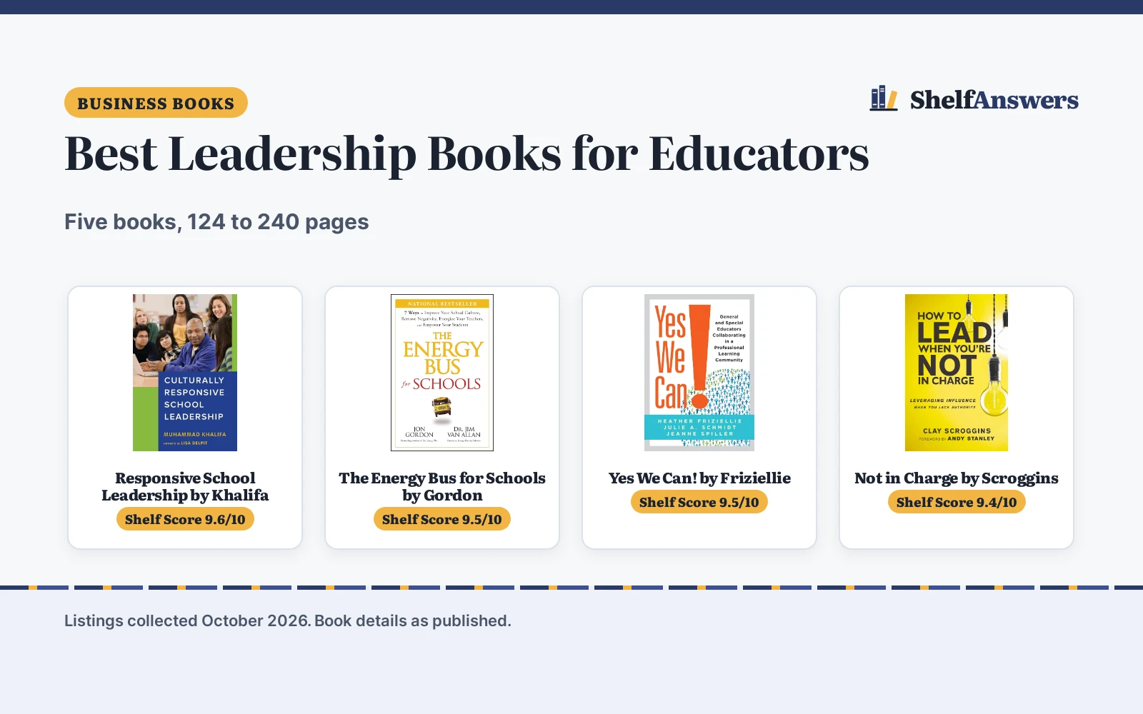 Best Leadership Books for Educators (2026): 5 Picks Compared