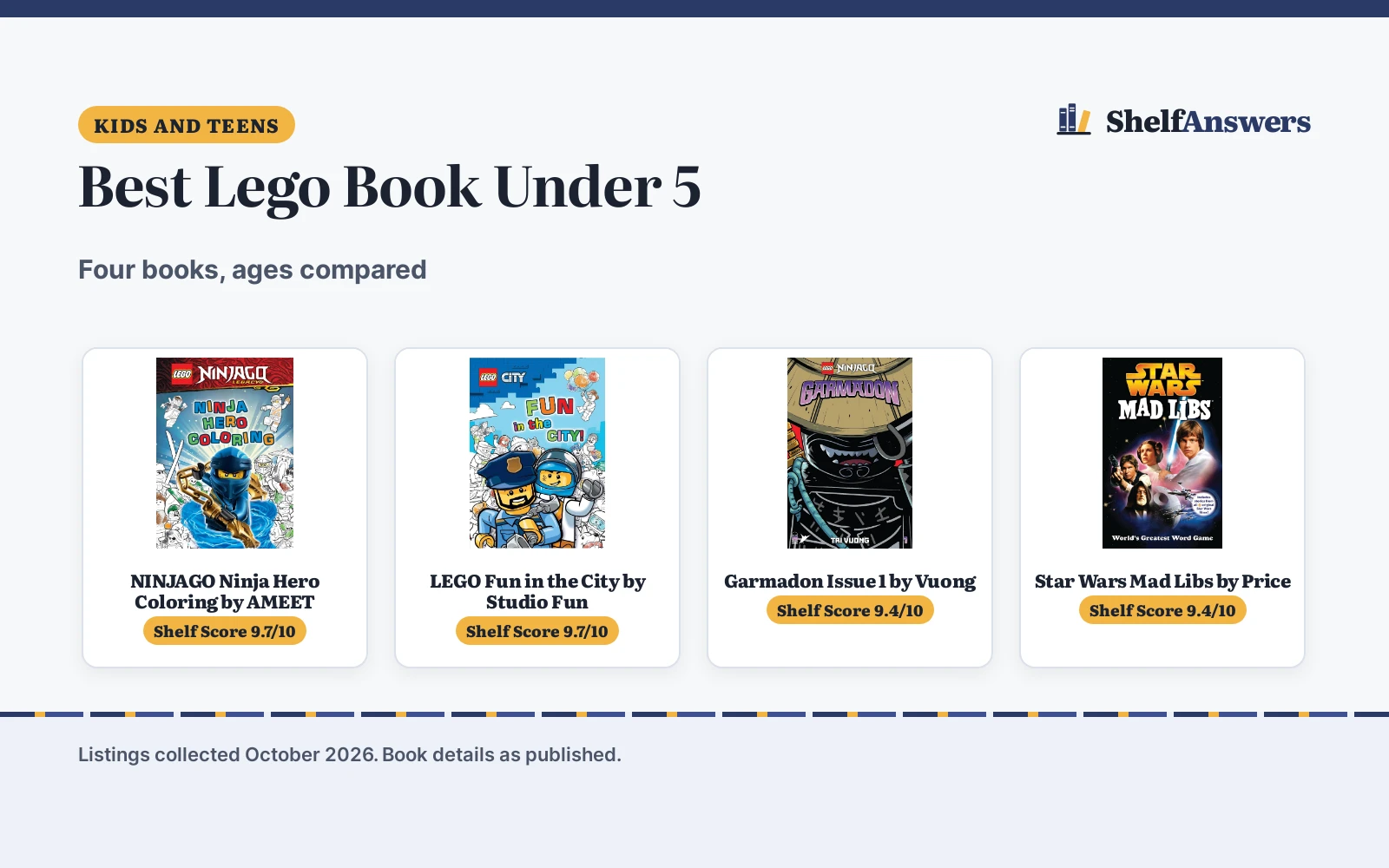 Best Lego Book Under 5 (2026): 4 Picks Compared