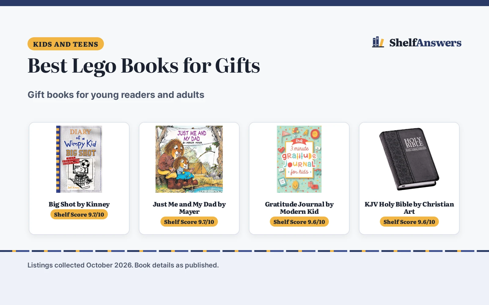 Best Lego Books for Gifts (2026): 6 Gift Picks Compared