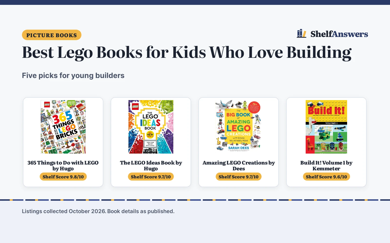 Best Lego Books for Kids Who Love Building (2026): 5 Picks