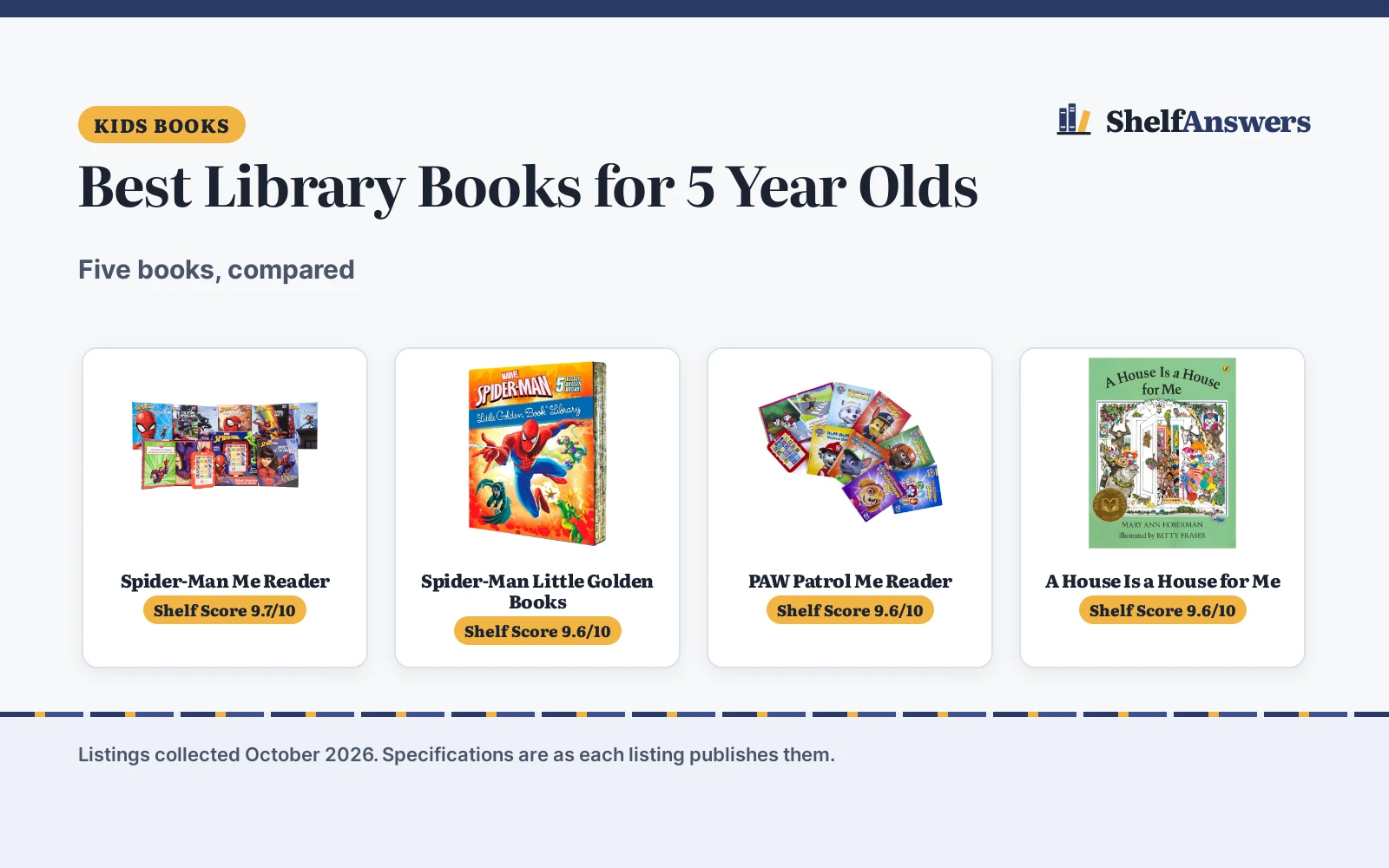 Best Library Books for 5 Year Olds (2026): 5 Compared