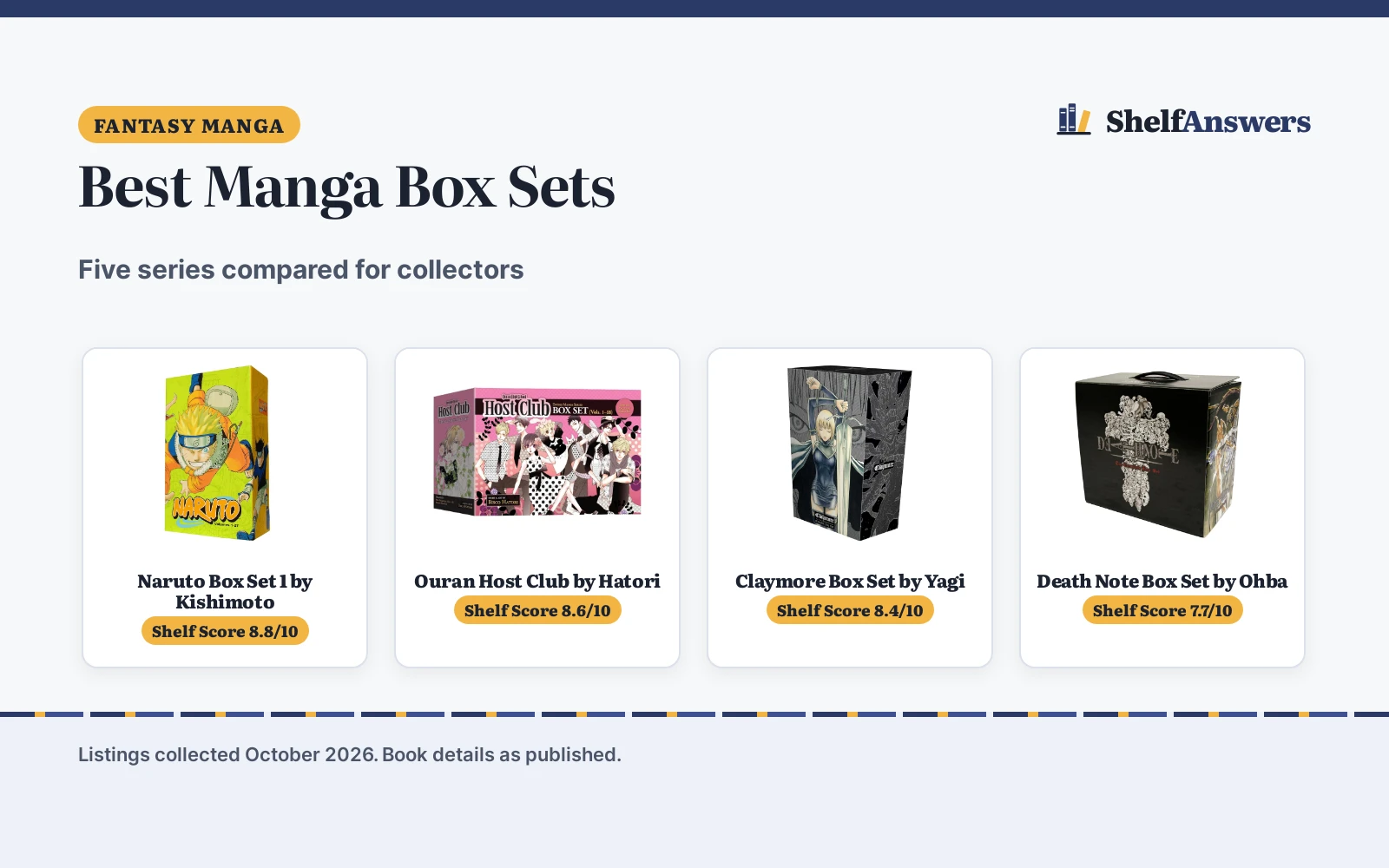 Best Manga Box Sets (2026): 5 Top Series Compared