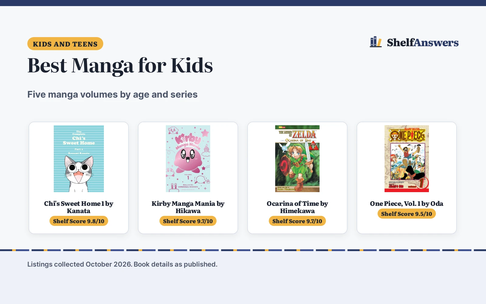 Best Manga for Kids (2026): 5 Volumes Compared