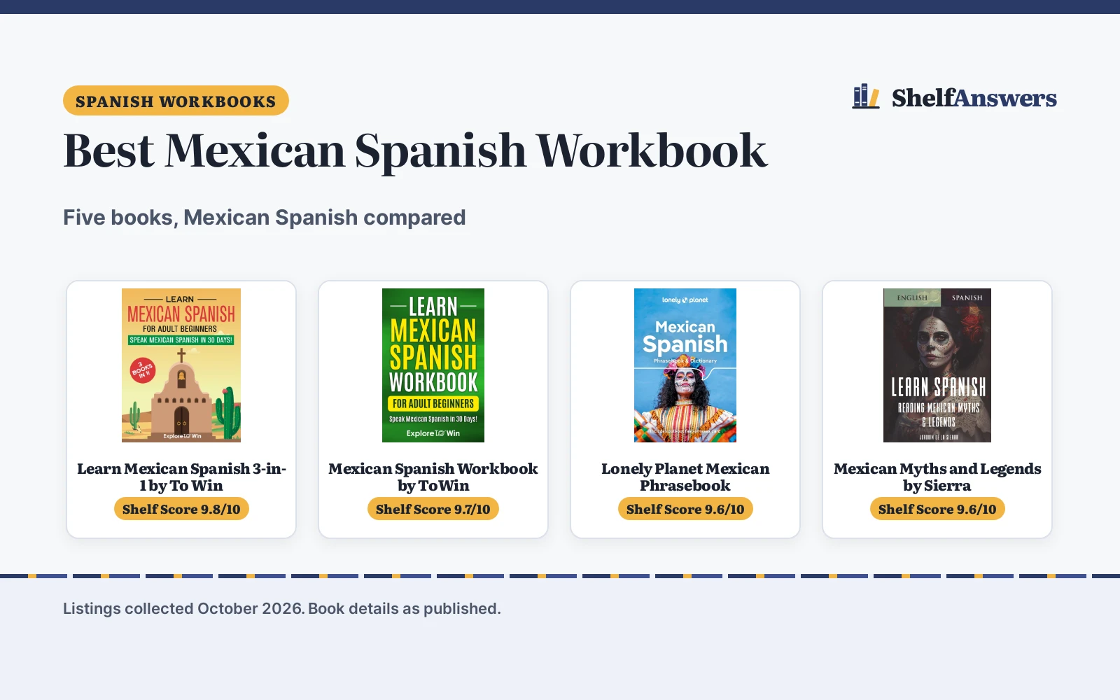 Best Mexican Spanish Workbook (2026): 5 Picks