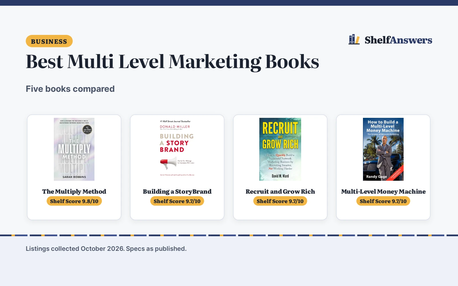 Best Multi Level Marketing Books (2026): 5 Compared