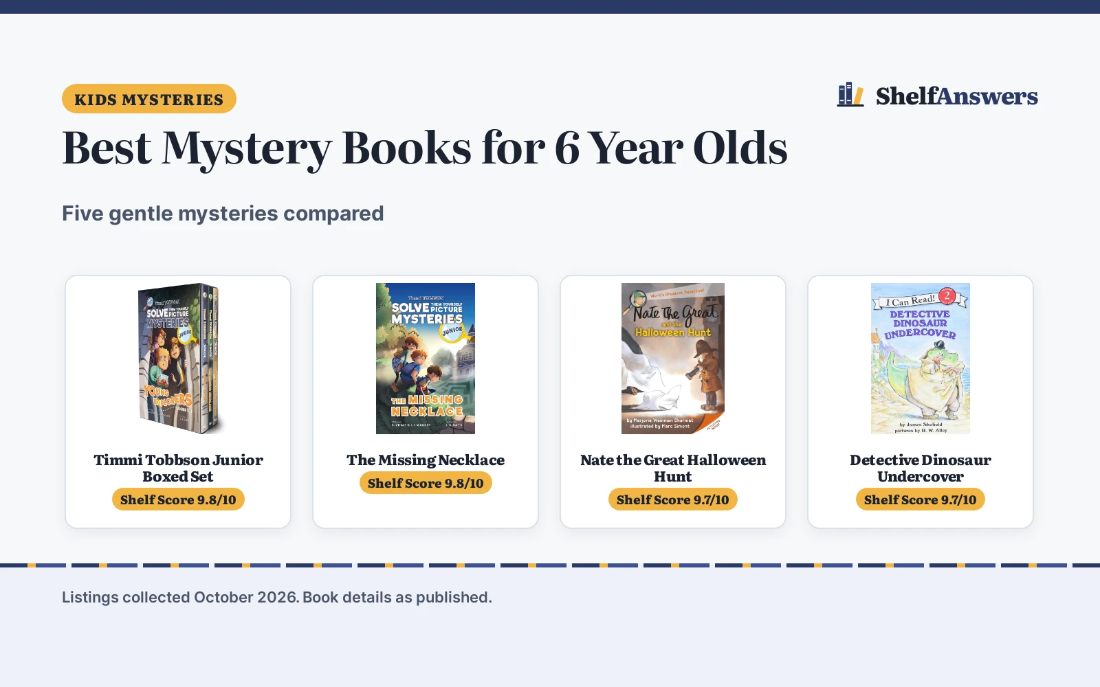 Best Mystery Books for 6 Year Olds (2026): 5 Picks