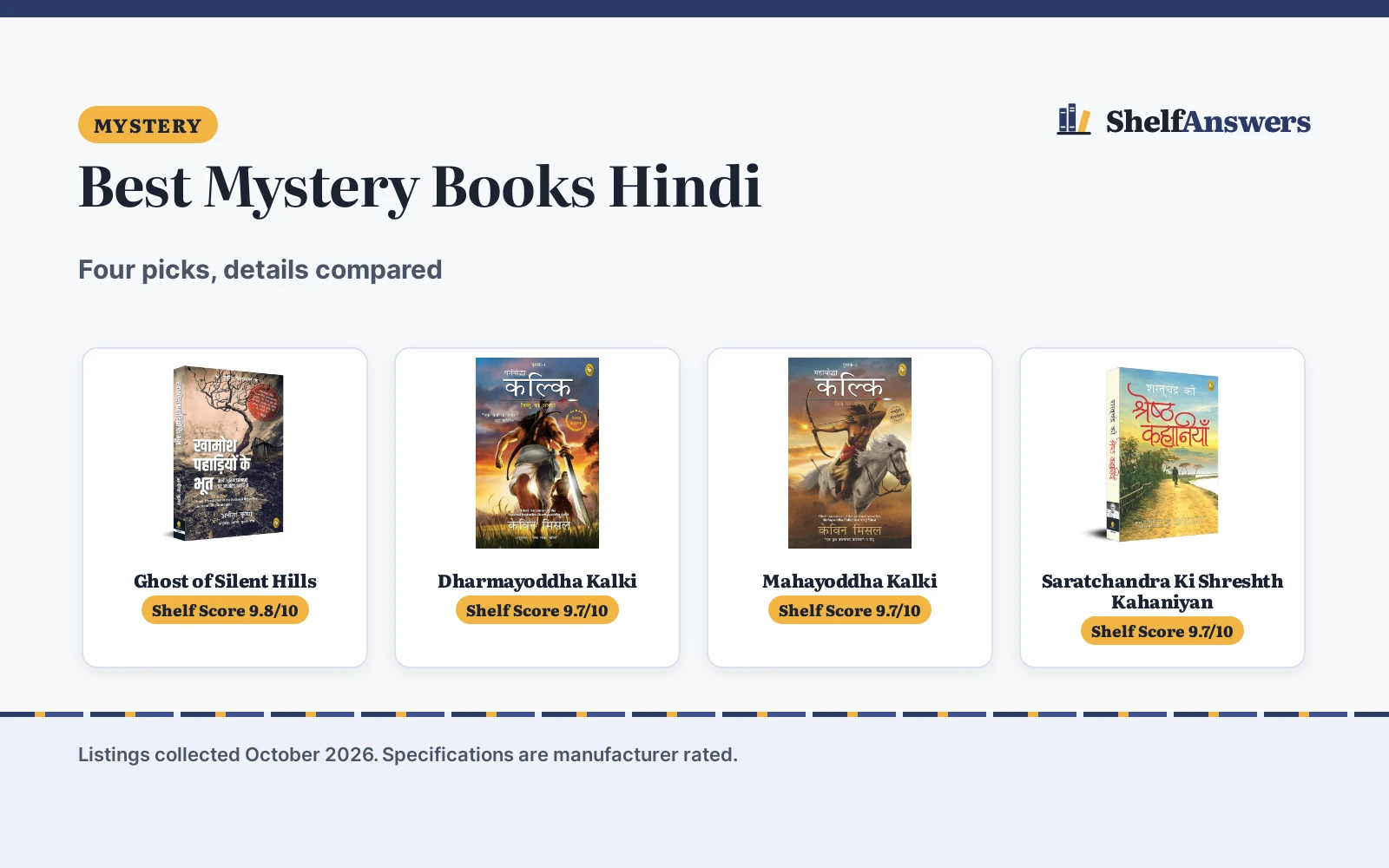 Best Mystery Books Hindi (2026): 4 Top Compared